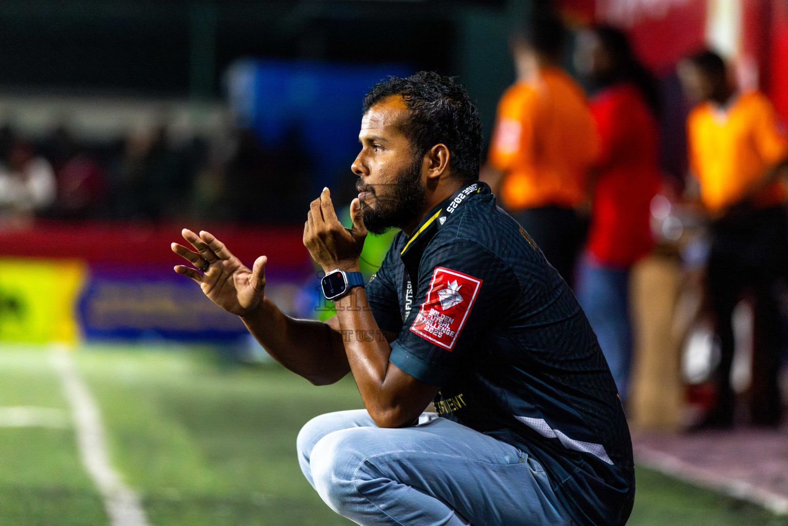 AA Mathiveri vs ADh Mahibadhoo in Zone 4 Final on Day 38 of Golden Futsal Challenge 2025 was held on Wednesday, 12th February 2025 in Hulhumale', Maldives. Photos: Abdulla Abeed / images.mv