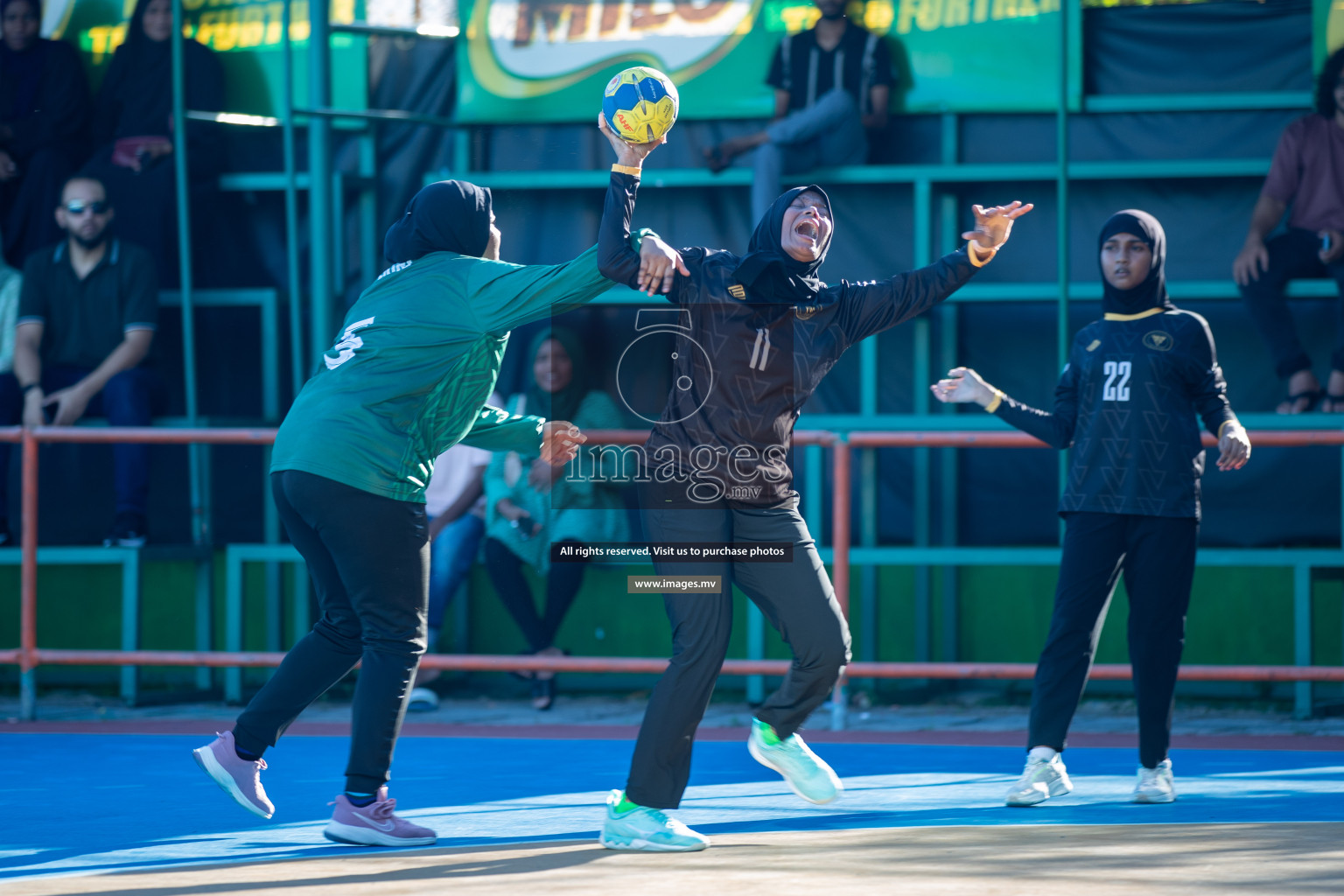 Day 7 of 6th MILO Handball Maldives Championship 2023, held in Handball ground, Male', Maldives on Friday, 26th May 2023 Photos: Shuu Abdul Sattar/ Images.mv