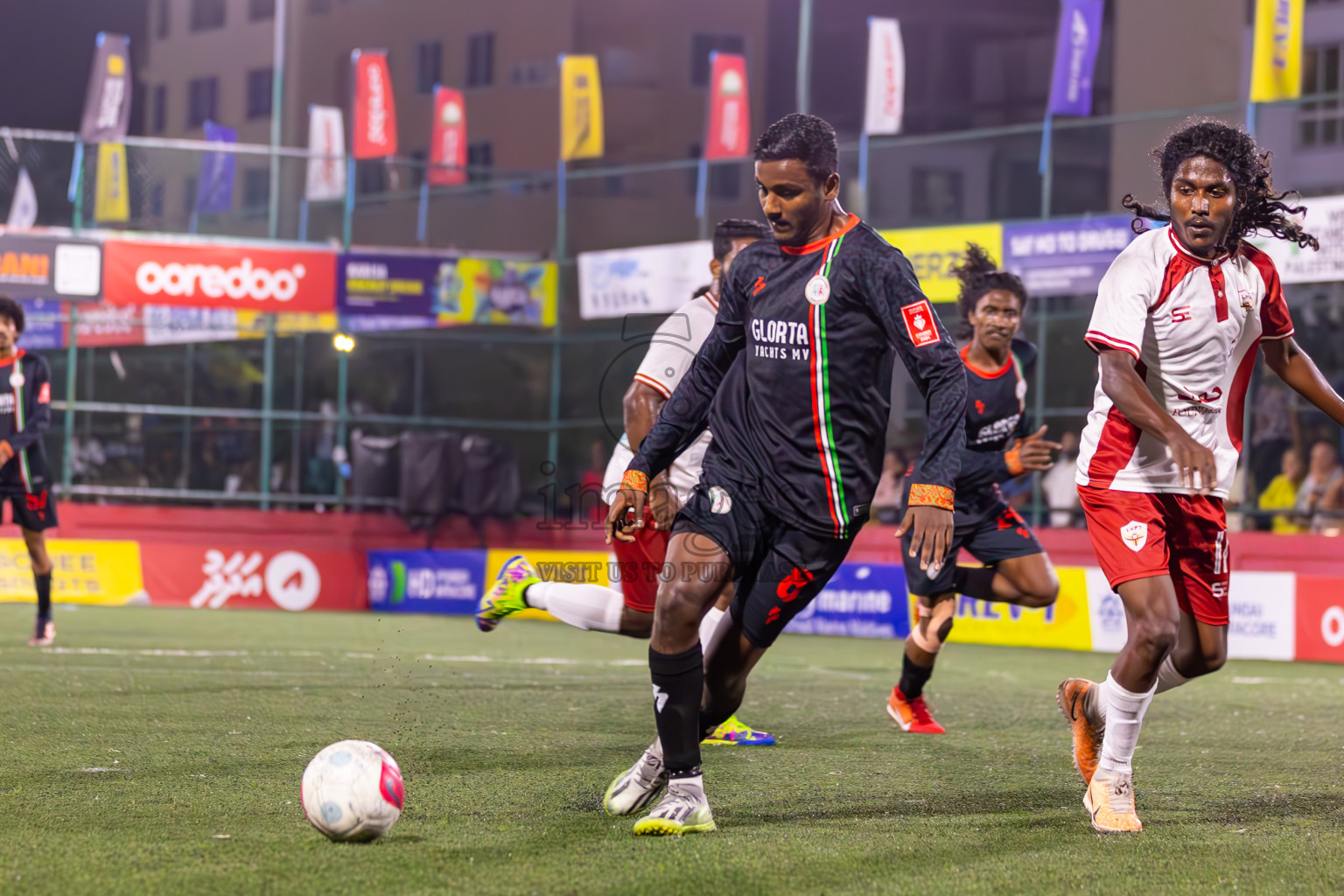 L Isdhoo vs L Hithadhoo in Day 16 of Golden Futsal Challenge 2024 was held on Tuesday, 30th January 2024, in Hulhumale', Maldives Photos: Ismail Thoriq / images.mv