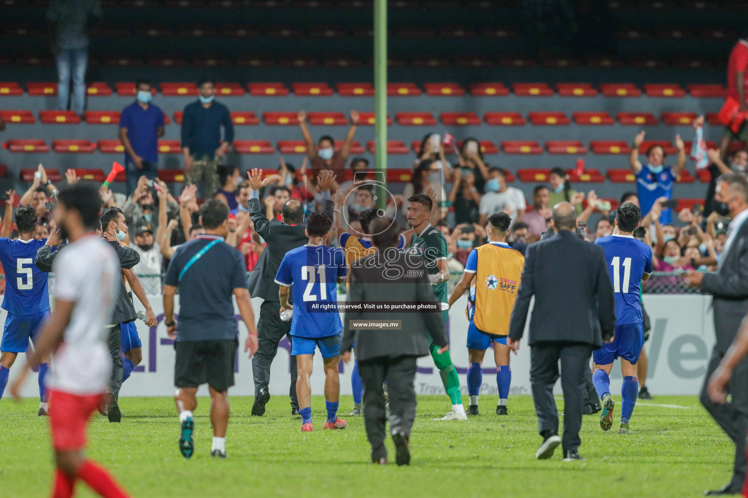 Maldives vs Nepal in SAFF Championship 2021 held on 1st October 2021 in Galolhu National Stadium, Male', Maldives