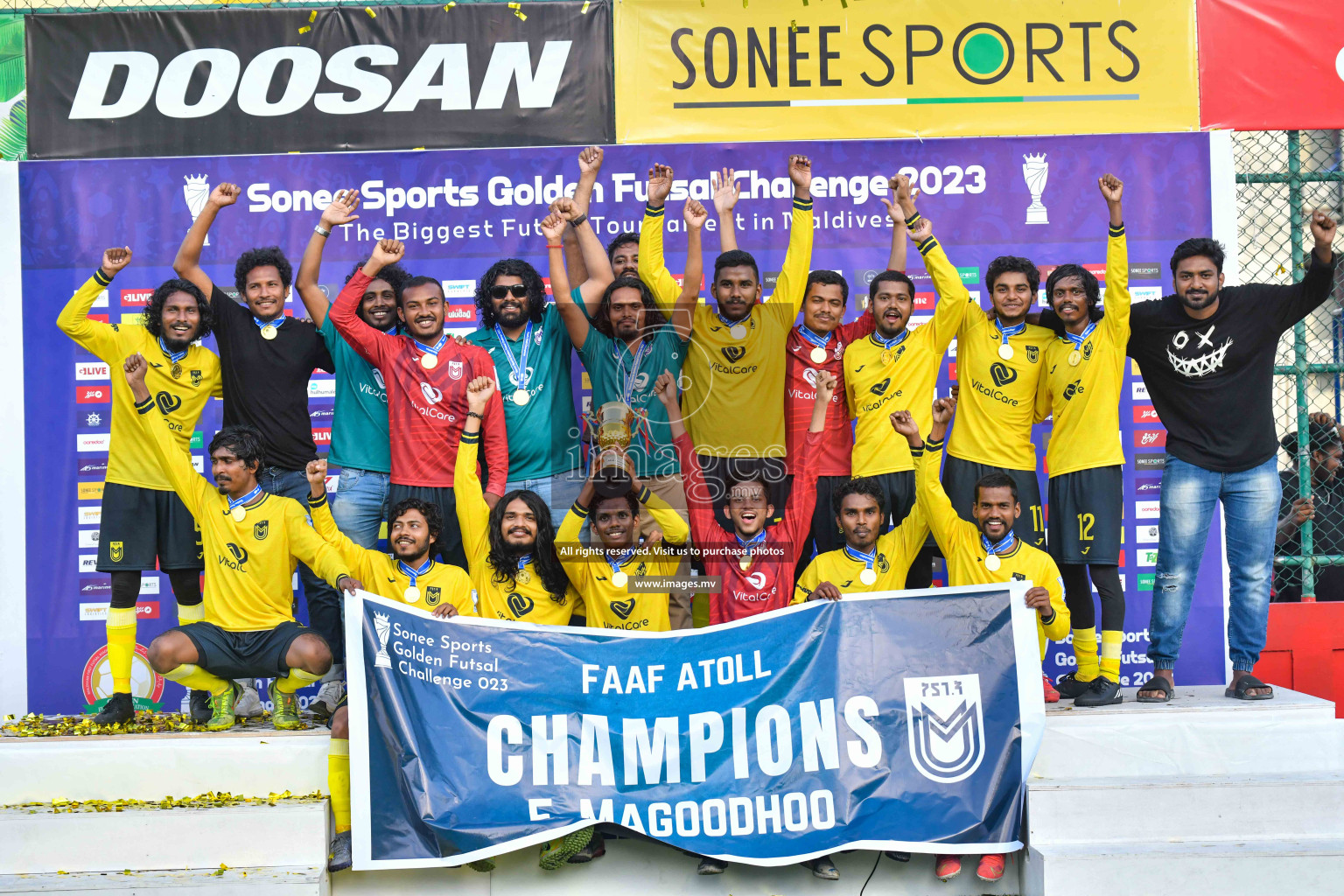 Matchday 21 of Golden Futsal Challenge 2023 on 25 February 2023 in Hulhumale, Male, Maldives