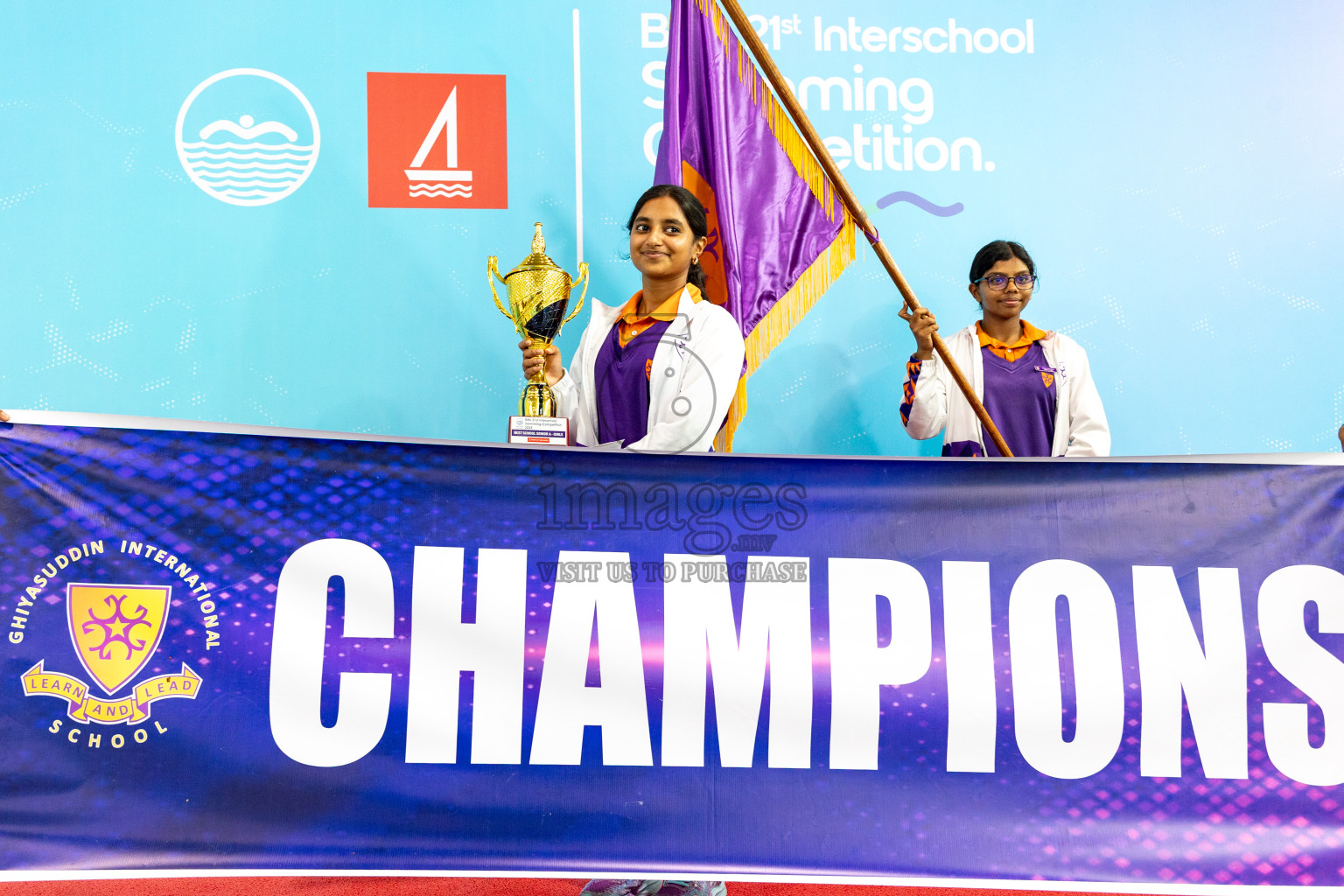 Closing Ceremony of BML 21st Interschool Swimming Competition 2025 .was held in Hulhumale' Swimming Pool, Hulhumale', Maldives on Saturday, 18th October 2025. 
Photos: Hassan Simah / images.mv