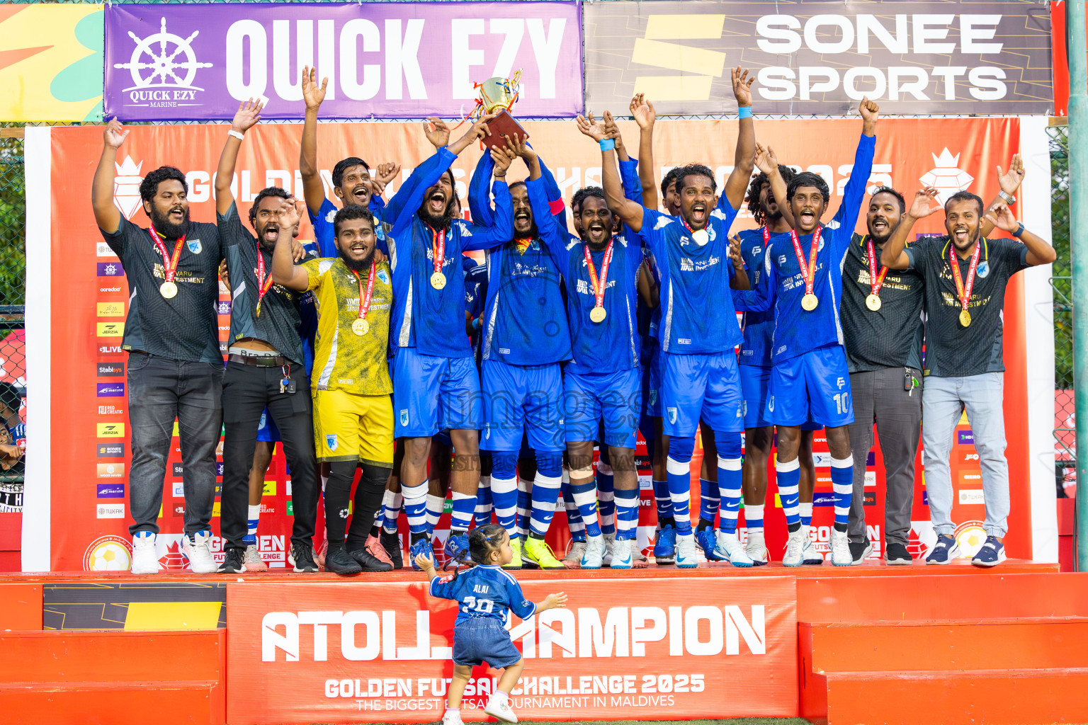 AA. Mathiveri VS AA. Thoddoo in Atoll Round Final on Day 20 of Golden Futsal Challenge 2025 was held on Friday, 24th January 2025, in Hulhumale', Maldives. Photos: Ismail Thoriq / images.mv