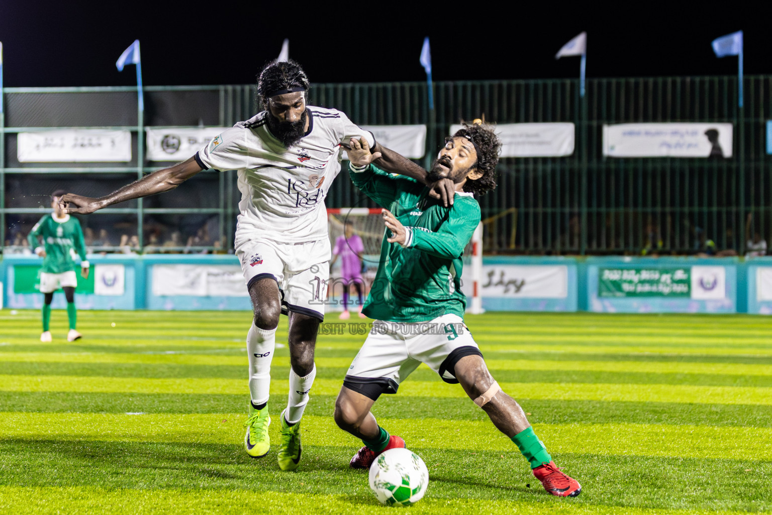 Ifhaams vs Dee Cee Jay SC in Final of Laamehi Dhiggaru Ekuveri Futsal Challenge 2025 was held on Tuesday, 29th July 2025, at Dhiggaru Futsal Ground, Dhiggaru, Maldives Photos: Areef Adam / images.mv