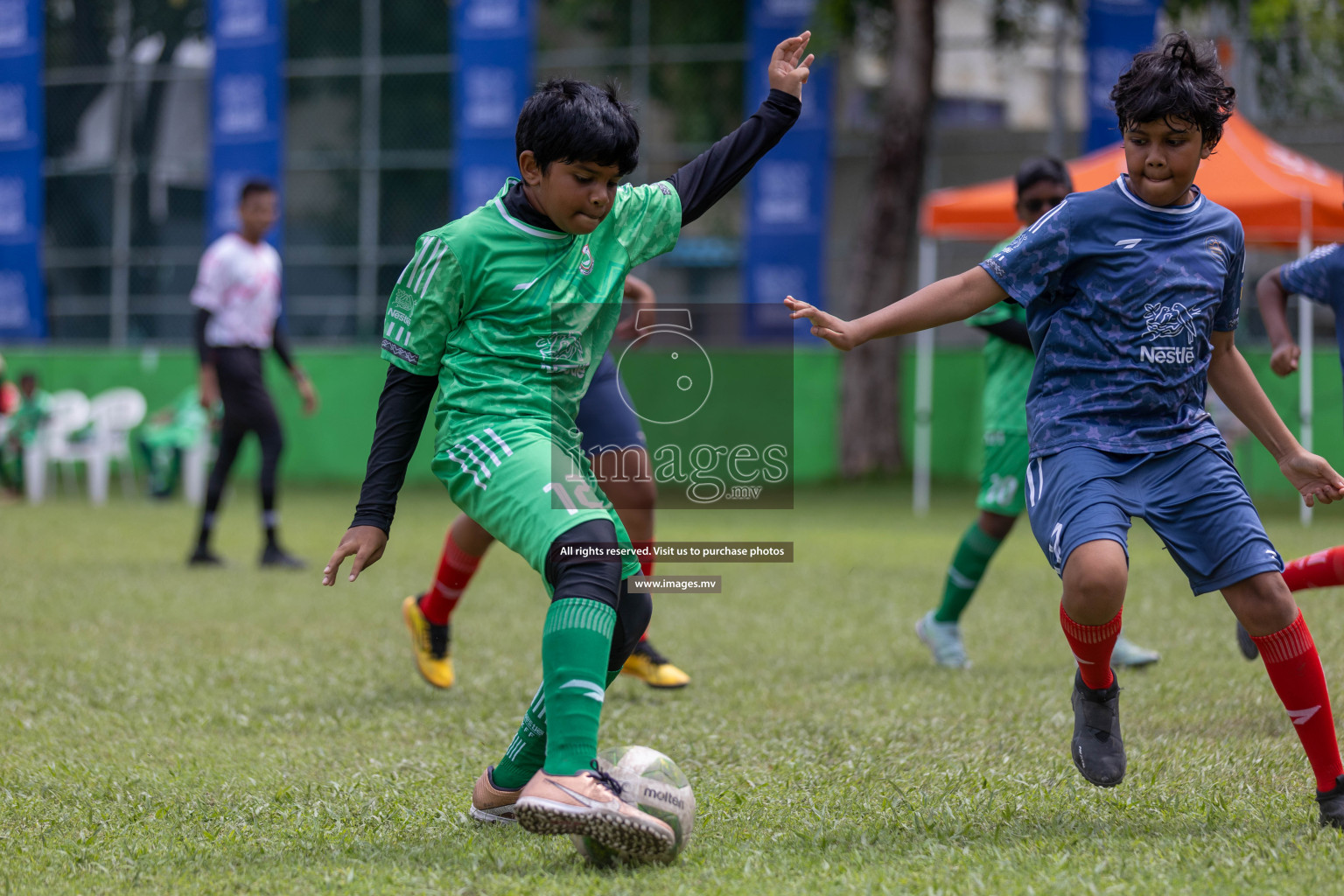 Day 2 of Nestle kids football fiesta, held in Henveyru Football Stadium, Male', Maldives on Thursday, 12th October 2023 Photos: Shuu Abdul Sattar / mages.mv