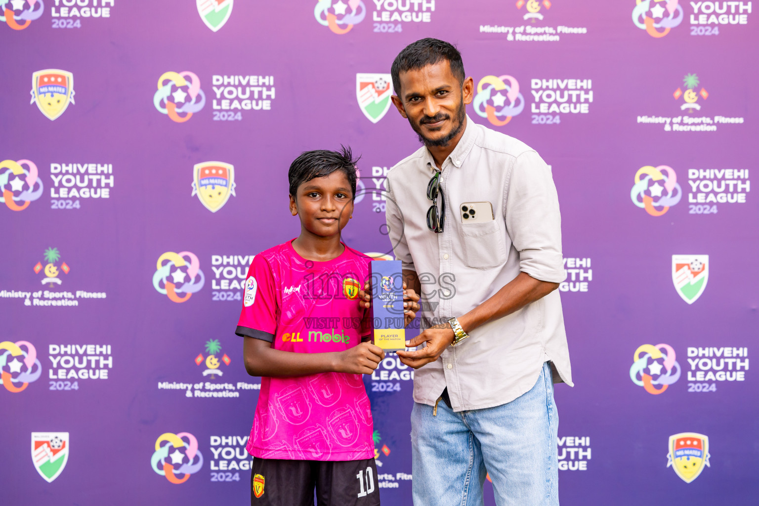 Under 12 United Victory vs Valancia on day 3 of Dhivehi Youth League 2024 held at Henveiru Stadium on Saturday, 23rd November 2024. Photos: Nausham Waheed/ Images.mv