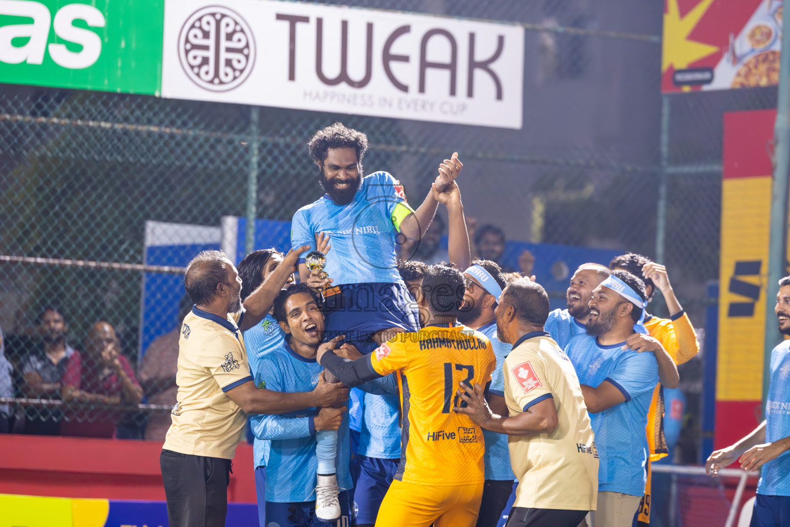 M Dhiggaru vs M Muli in Meemu Atoll Finals in Day 25 of Golden Futsal Challenge 2025 was held on Wednesday , 28th January 2025, in Hulhumale', Maldives. Photos: Ismail Thoriq / images.mv