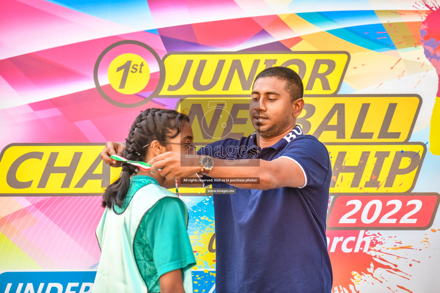 Final of Junior Netball Championship 2022 held in Male', Maldives on 19th March 2022. Photos by Nausham Waheed