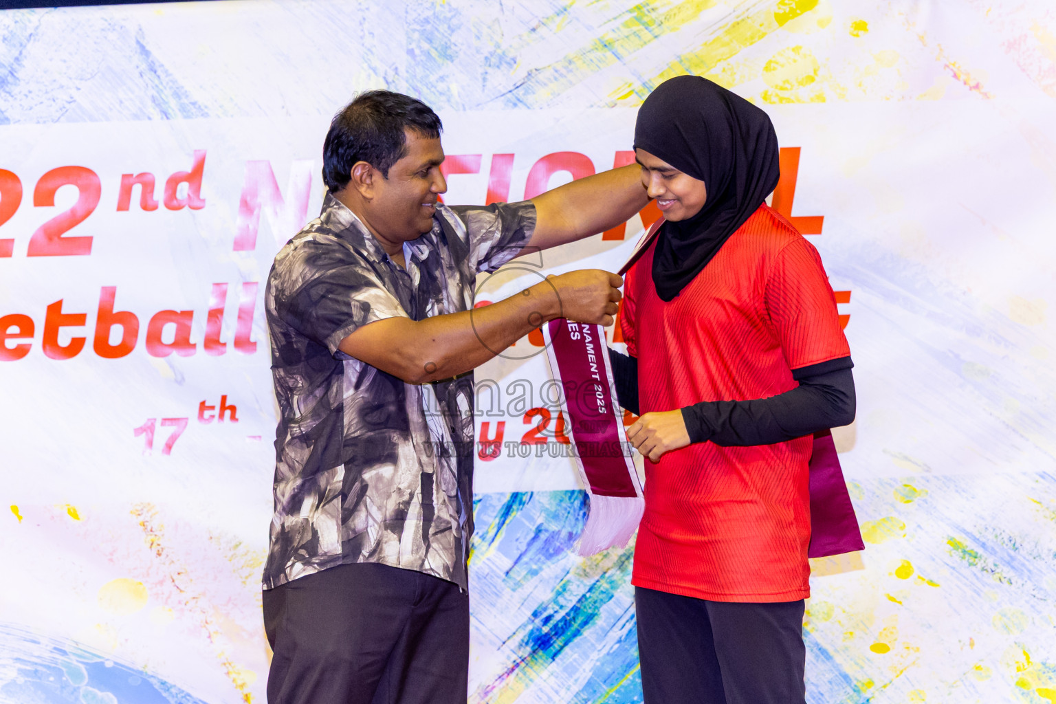 Closing ceremony of National Netball Tournament 2025 held in Social Center at Male', Maldives on Thursday, 29th May 2025. Photos: Nausham Waheed / images.mv