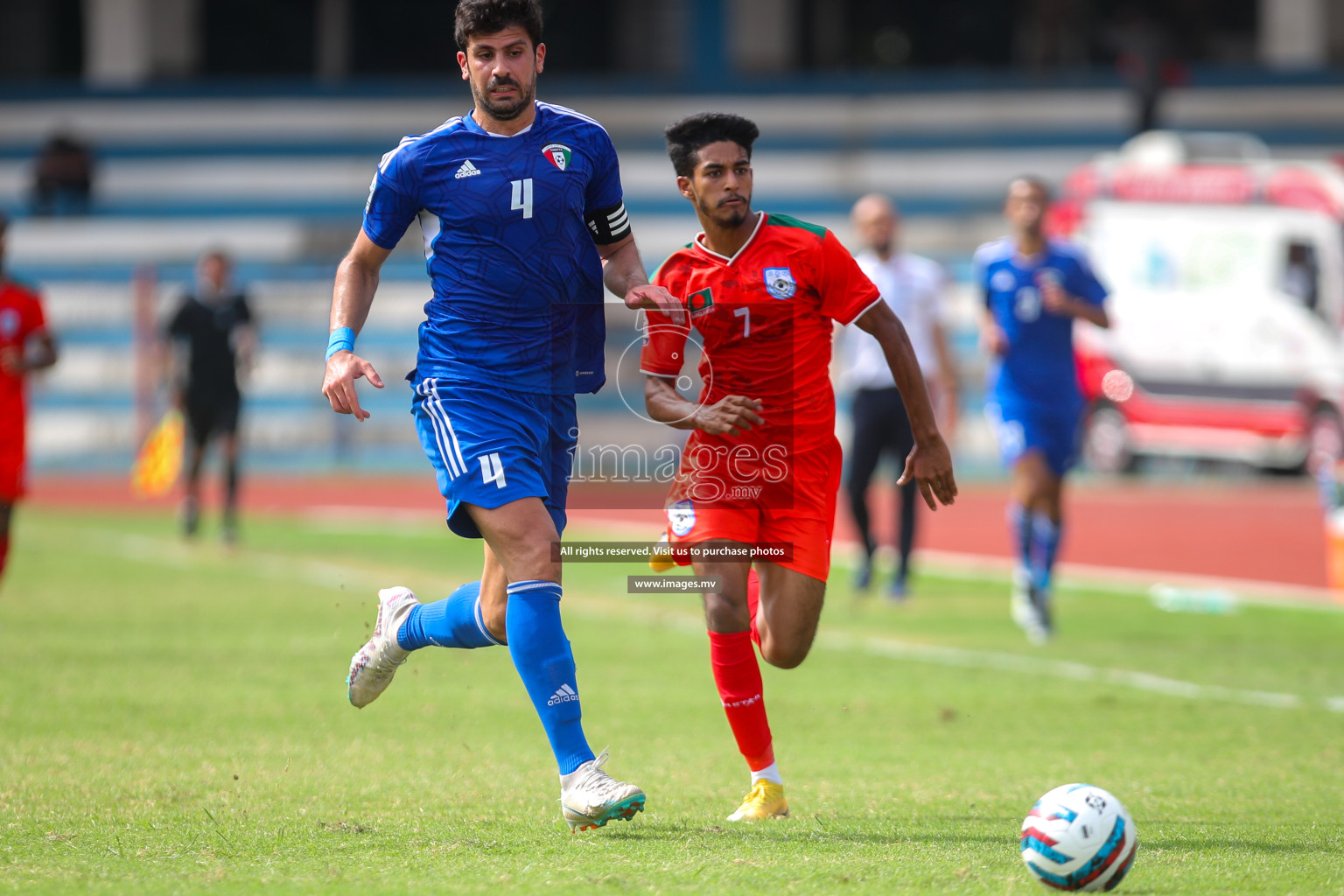 Kuwait vs Bangladesh in the Semi-final of SAFF Championship 2023 held in Sree Kanteerava Stadium, Bengaluru, India, on Saturday, 1st July 2023. Photos: Nausham Waheed, Hassan Simah / images.mv