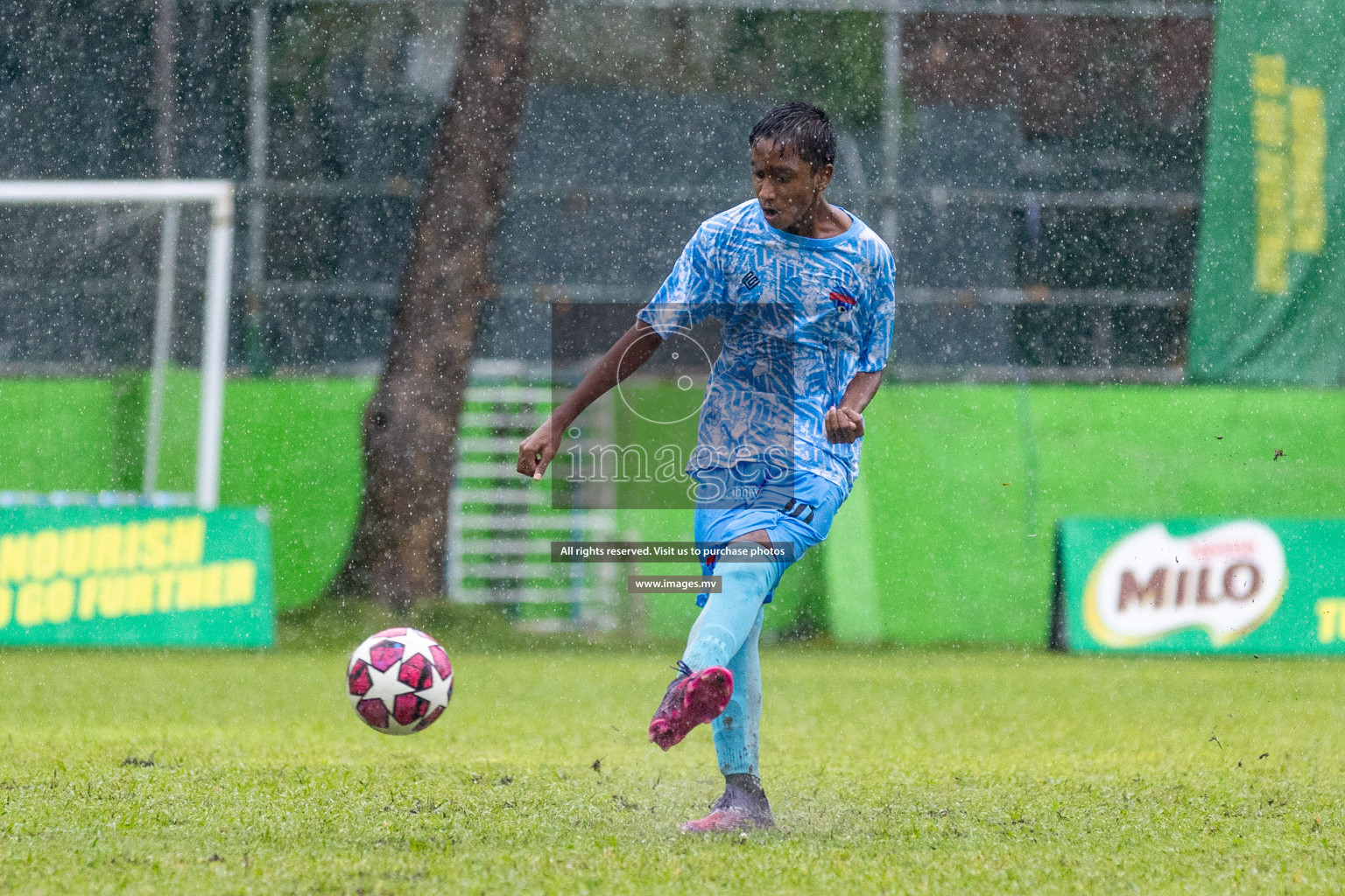 Day 1 of MILO Academy Championship 2023 (u14) was held in Henveyru Stadium Male', Maldives on 3rd November 2023. Photos: Nausham Waheed / images.mv