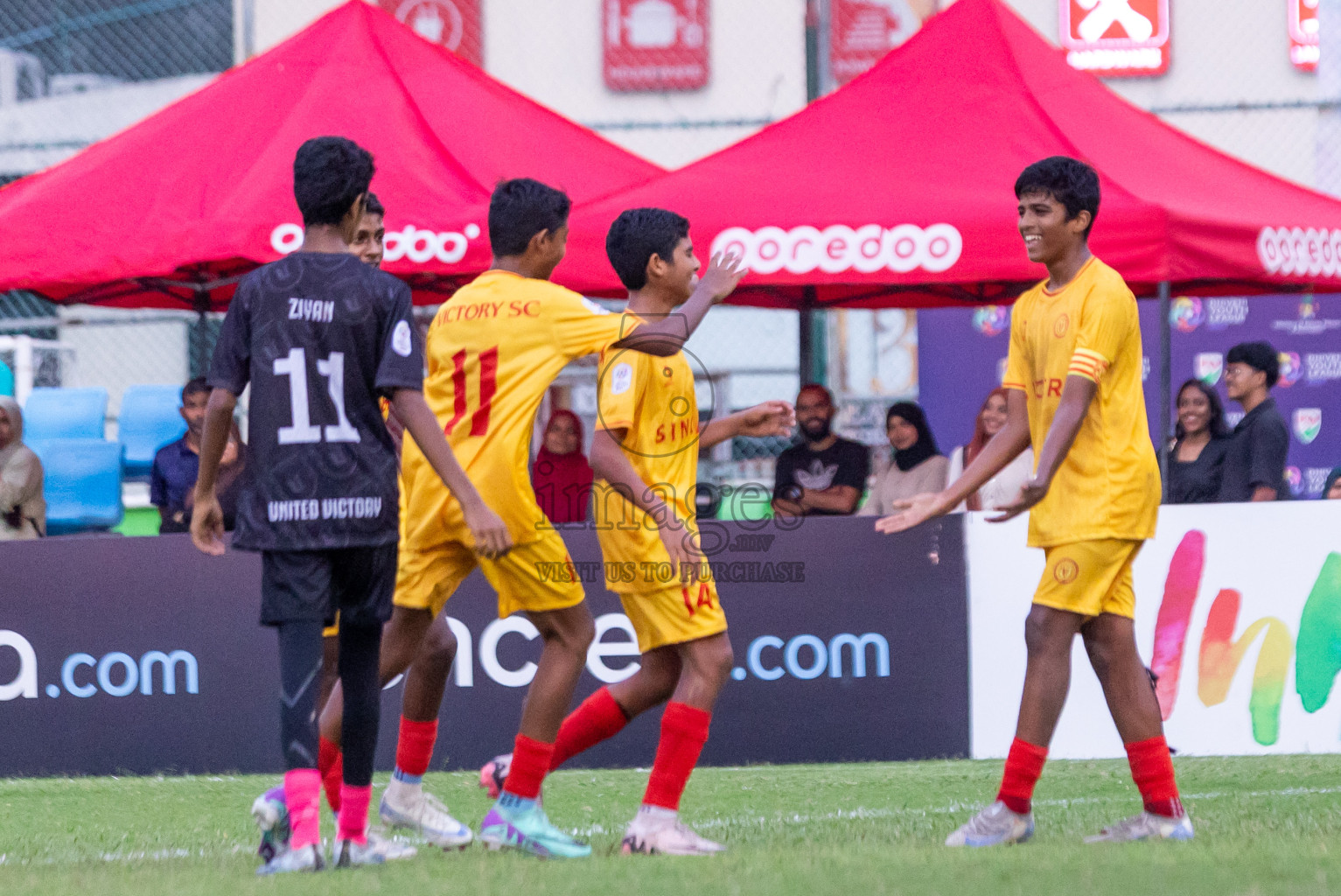 United Victory vs Victory Sports Club  (U14) in Day 5 of Dhivehi Youth League 2024 held at Henveiru Stadium on Friday 29th November 2024. Photos: Shuu Abdul Sattar/ Images.mv