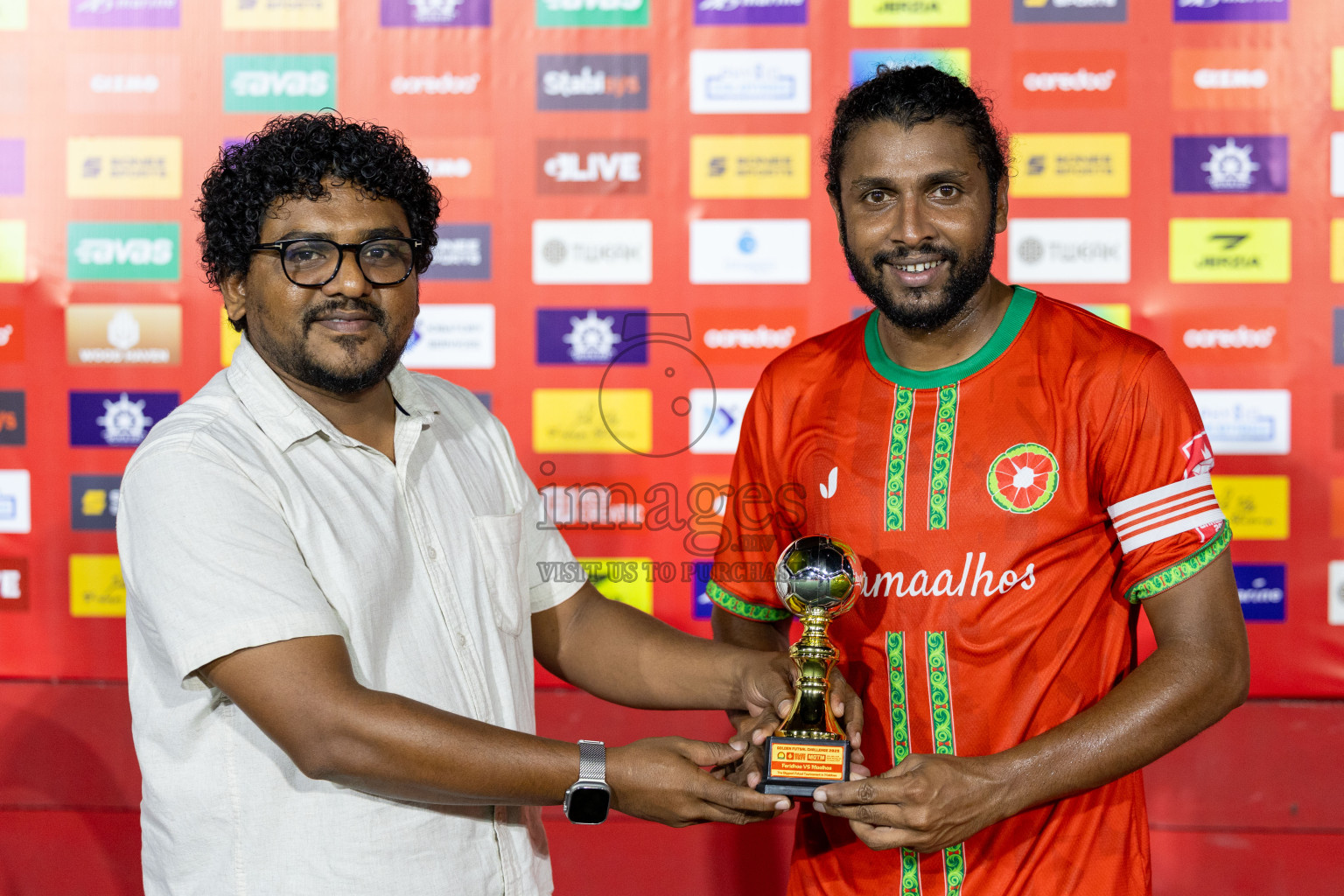 AA Feridhoo vs AA Maalhos in Day 11 of Golden Futsal Challenge 2025 was held on Wednesday, 15th January 2025, in Hulhumale', Maldives Photos: Mohamed Mahfooz Moosa / images.mv
