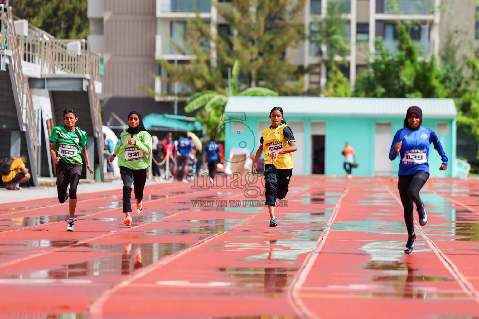 Day 1 of MWSC Interschool Athletics Championships 2024 held in Hulhumale Running Track, Hulhumale, Maldives on Saturday, 9th November 2024. 
Photos by: Ismail Thoriq, Hassan Simah / Images.mv