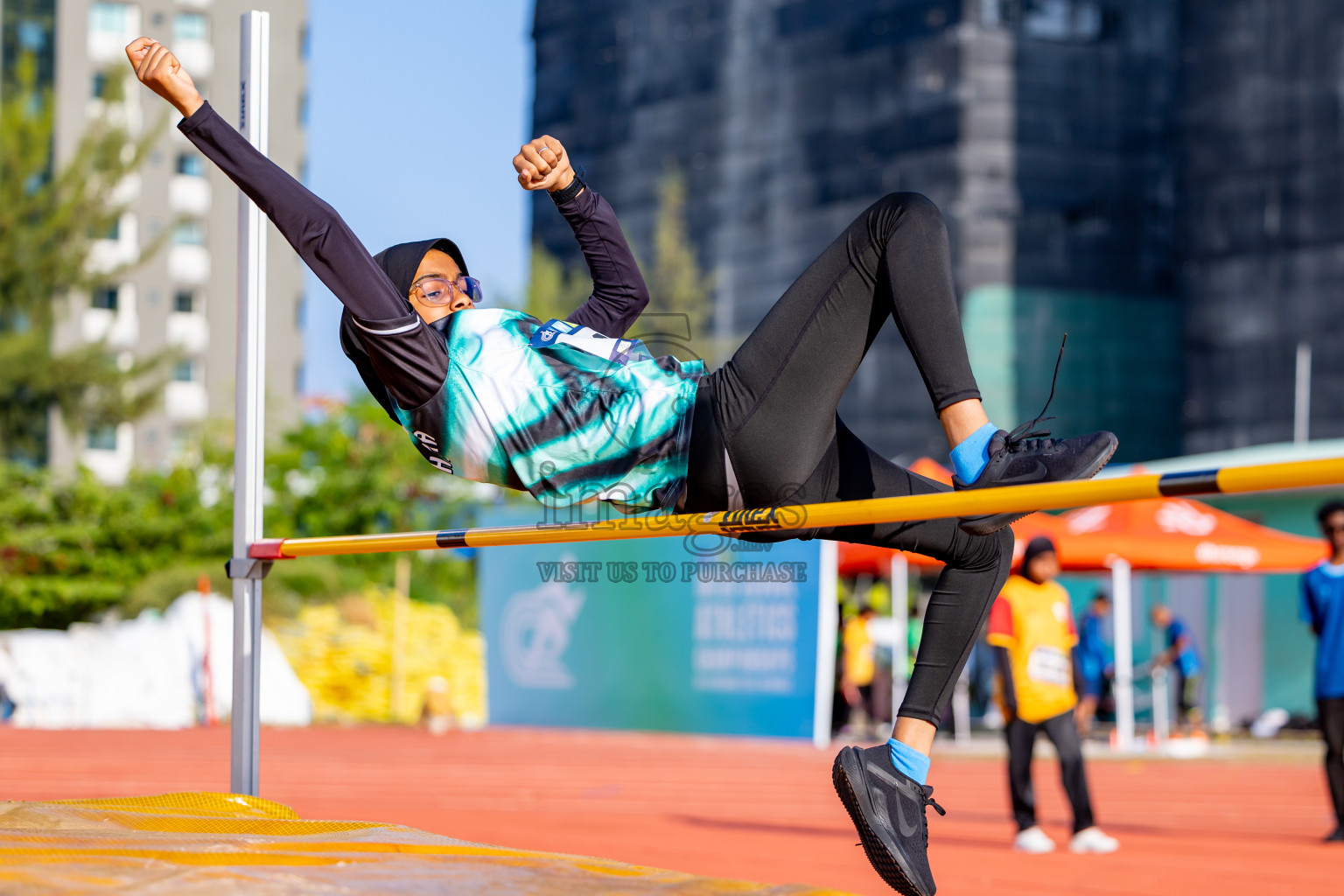 Day 4 of MWSC Interschool Athletics Championships 2024 held in Hulhumale Running Track, Hulhumale, Maldives on Tuesday, 12th November 2024. Photos by: Nausham Waheed / Images.mv