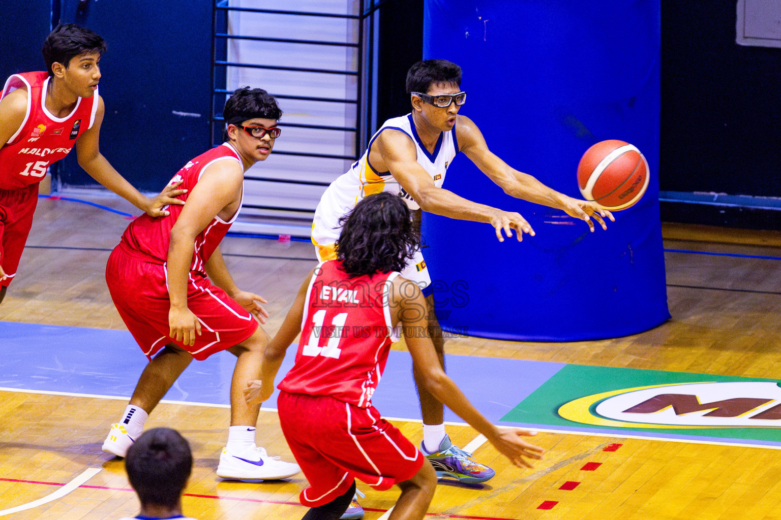 Maldives vs SriLanka in Day 1 of Under 16 Asian Cup SABA Qualifiers 2025 was held in Social Center, Male', Maldives on 12th June 2025. Photos: Nausham Waheed / images.mv