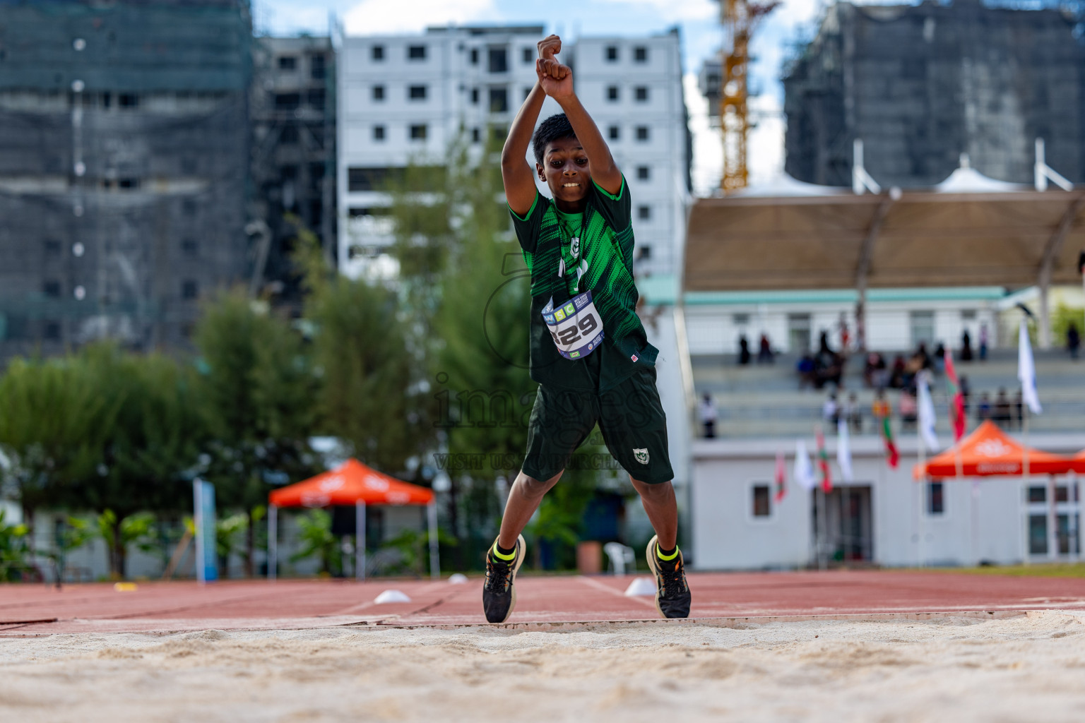 Day 1 of MWSC Interschool Athletics Championships 2024 held in Hulhumale Running Track, Hulhumale, Maldives on Saturday, 9th November 2024. 
Photos by: Hassan Simah / Images.mv