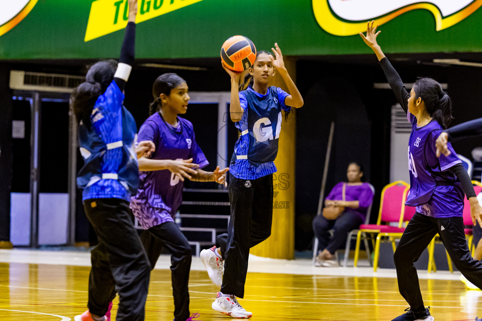 Day 7 of 25th Inter-School Netball Tournament was held in Social Center at Male', Maldives on Saturday, 17th August 2024. Photos: Nausham Waheed / images.mv