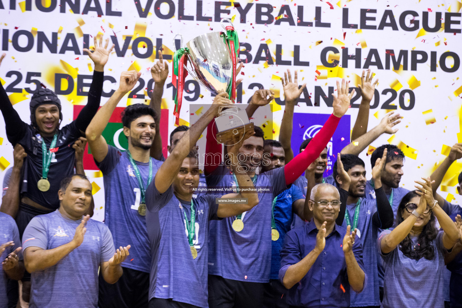 DSC vs Police Club in the finals of 51st National Volleyball Championship held in Male', Maldives on Sunday, 12th January 2019 Photos: Ismail Thoriq /images.mv