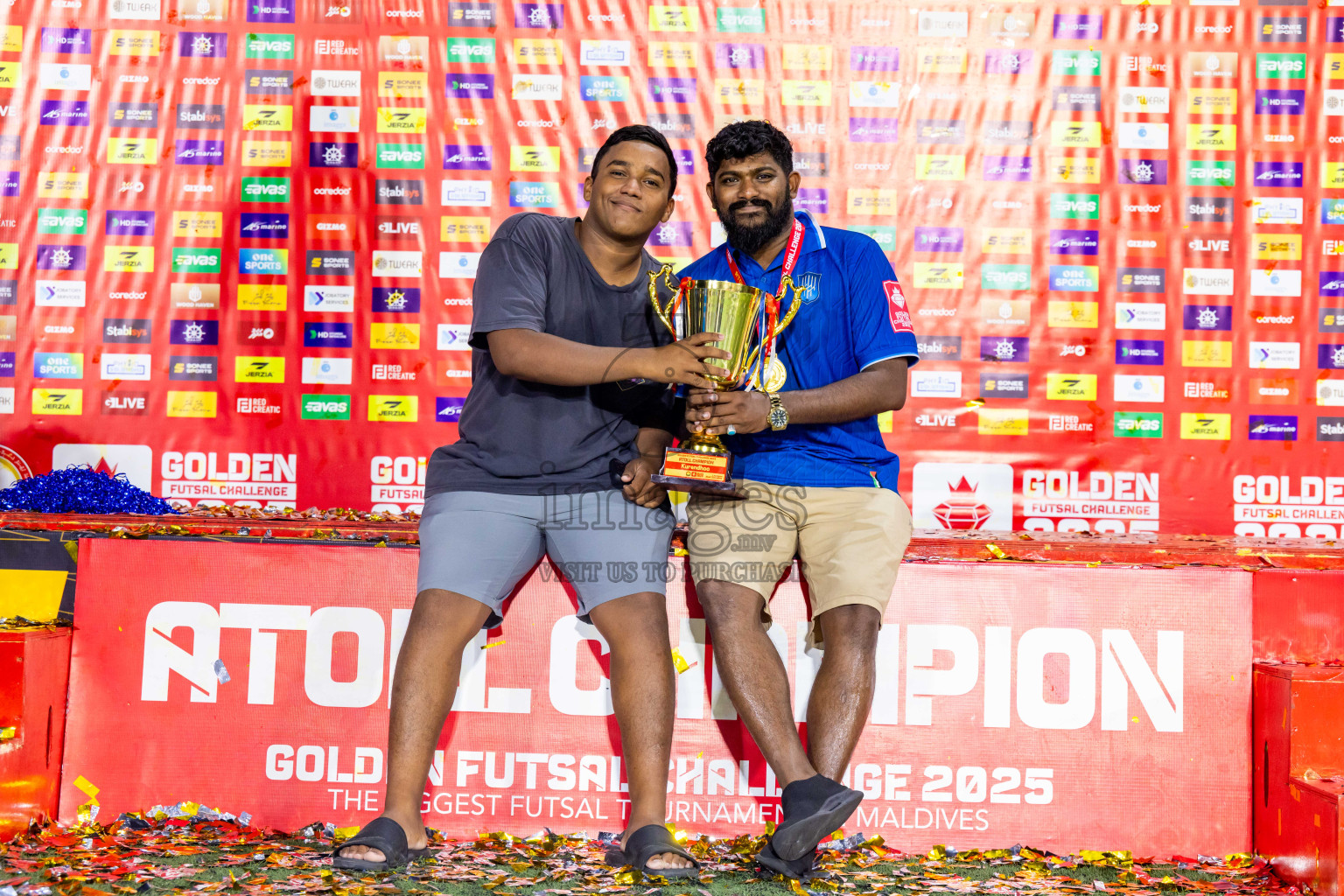 Lh Naifaru vs Lh Kurendhoo in Lhaviyani Atoll Finals Day 26 of Golden Futsal Challenge 2025 was held on Thursday , 30th January 2025, in Hulhumale', Maldives. Photos: Nausham Waheed / images.mv
