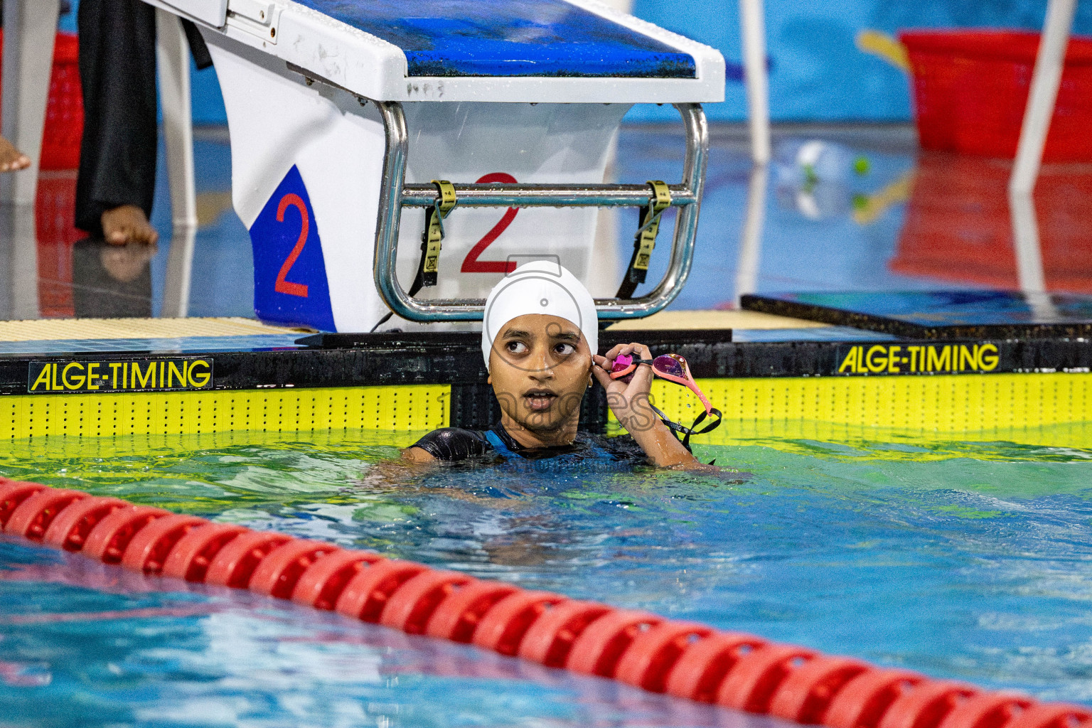 Day 5 of National Swimming Competition 2024 held in Hulhumale', Maldives on Tuesday, 17th December 2024. Photos: Hassan Simah / images.mv