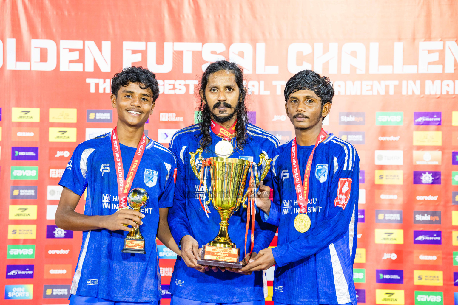 AA. Mathiveri VS AA. Thoddoo in Atoll Round Final on Day 20 of Golden Futsal Challenge 2025 was held on Thursday, 23rd January 2025, in Hulhumale', Maldives. Photos: Abdulla Abeed / images.mv