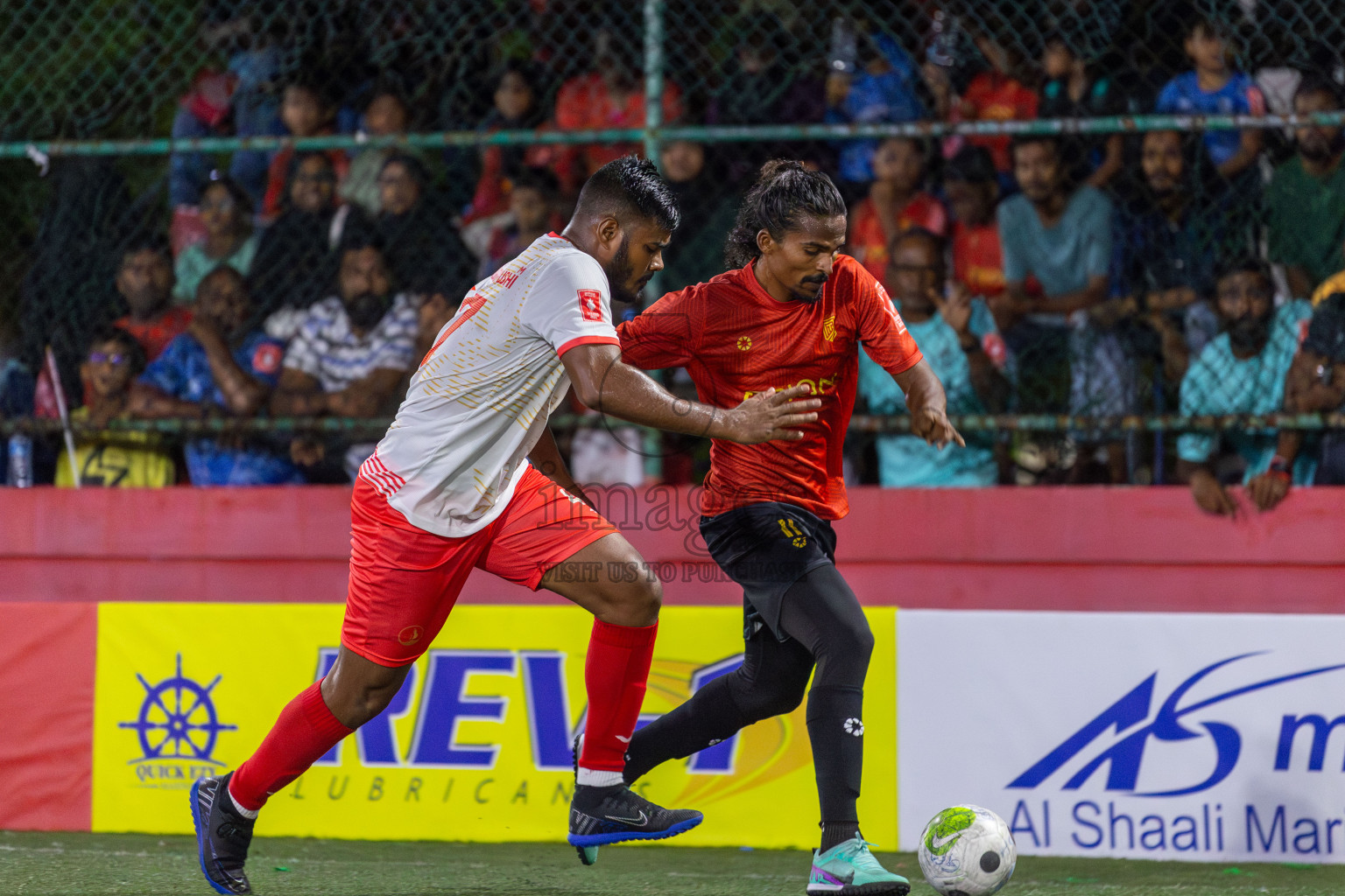 H.Dh Naivaadhoo vs H.Dh Kulhudhuffushi in Day 6 of Golden Futsal Challenge 2024 was held on Saturday, 20th January 2024, in Hulhumale', Maldives Photos: Mohamed Mahfooz Moosa / images.mv