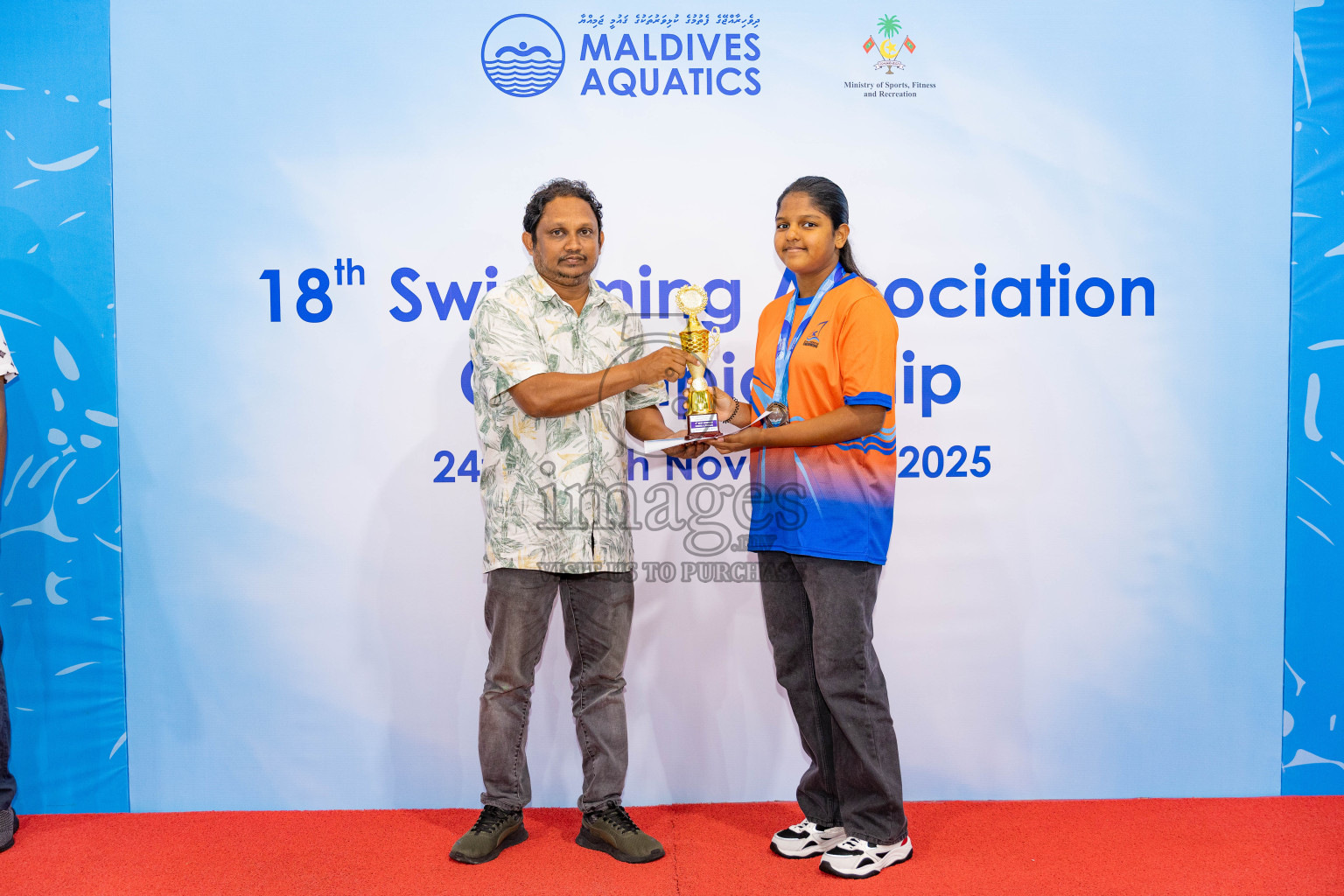 18th Swimming Association Championship 2025, Closing Ceremony was held on Saturday, 29th November 2025 at Swimming Track Hulhumale', Maldives. Photos: Areef Adam / images.mv