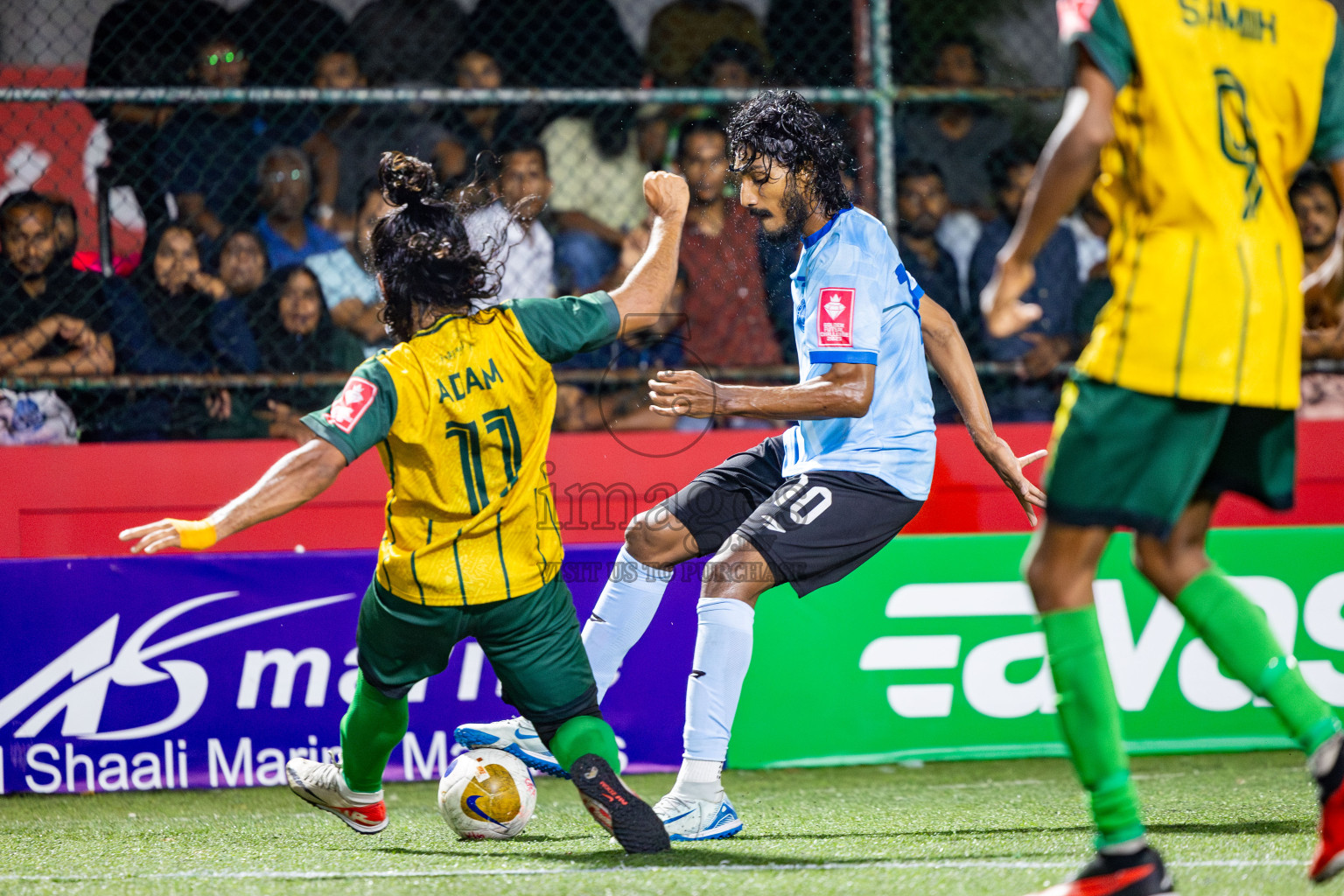 HDh Neykurendhoo vs HDh Nolhivaranfaru in Day 13 of Golden Futsal Challenge 2025 was held on Friday, 17th January 2025, in Hulhumale', Maldives. Photos: Nausham Waheed / images.mv