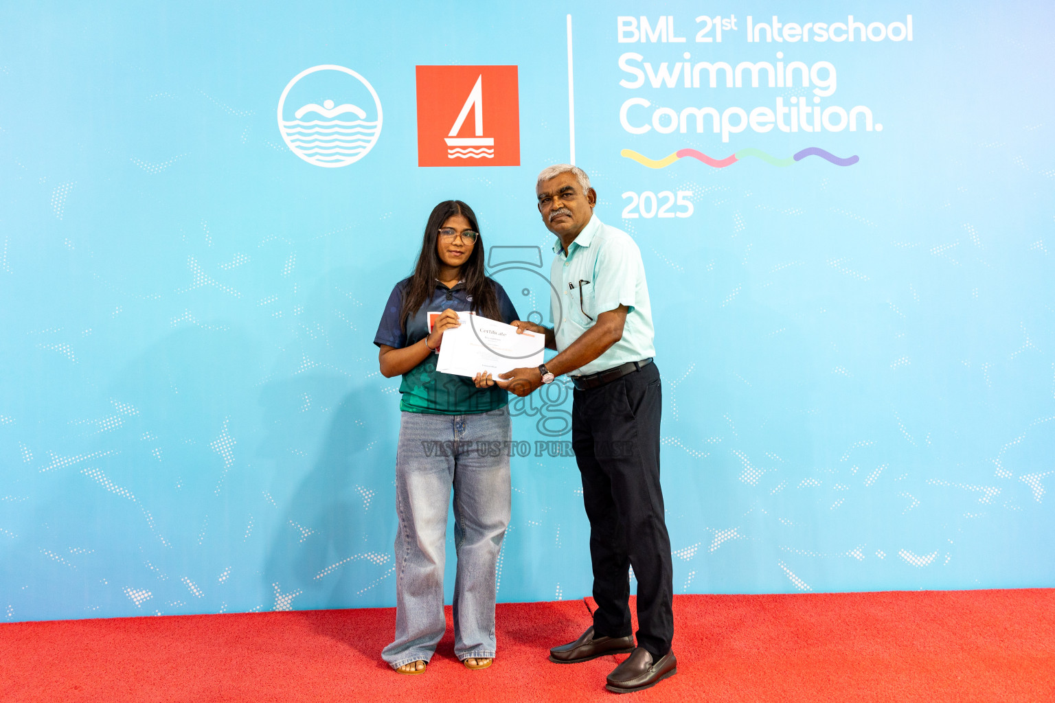 Closing Ceremony of BML 21st Interschool Swimming Competition 2025 .was held in Hulhumale' Swimming Pool, Hulhumale', Maldives on Saturday, 18th October 2025. 
Photos: Hassan Simah / images.mv