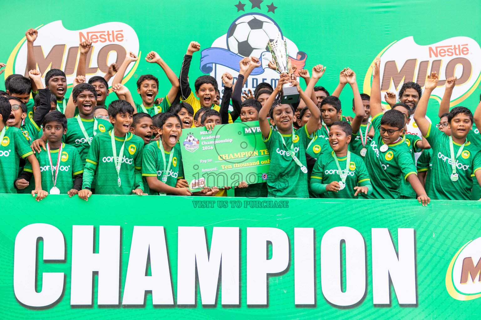 Final Day  of MILO Academy Championship 2024 - U12 was held at Henveiru Grounds in Male', Maldives on Thursday, 7th July 2024. Photos: Shuu Abdul Sattar / images.mv