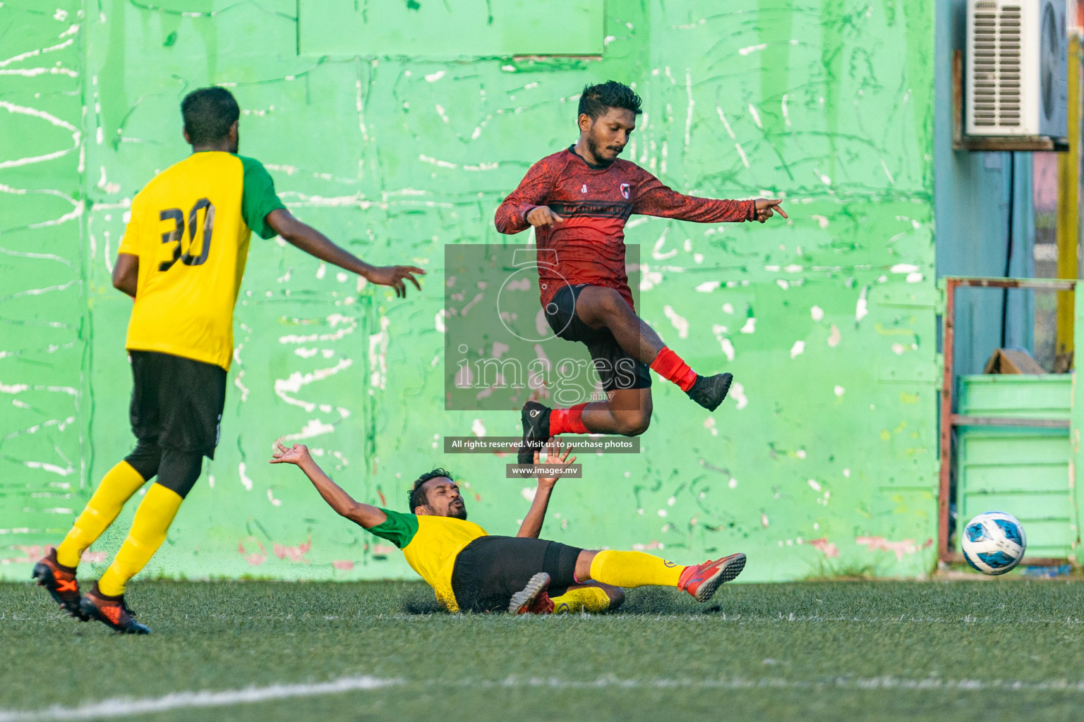 Little Town Sports vs  Lorenzo Sports Club in the 2nd Division 2022 on 16th July 2022, held in National Football Stadium, Male', Maldives Photos: Hassan Simah / Images.mv