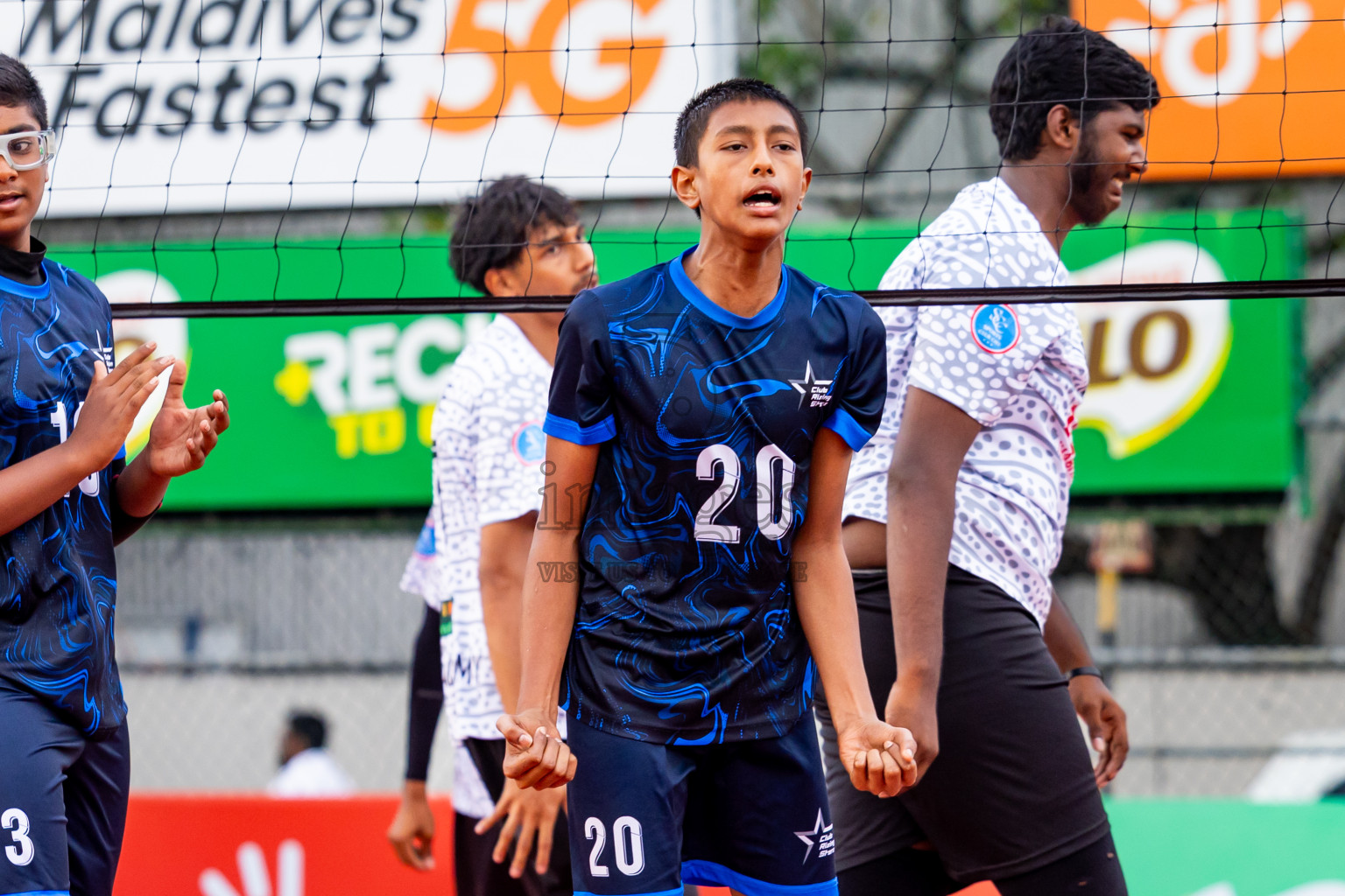 Club rising star academy vs Sports club city in Milo National Junior Volleyball Championship 2025 Day 2 was held on Sunday, 23rd November 2025 at Ekuveni Turf Court Male', Maldives. Photos: Nausham Waheed / images.mv