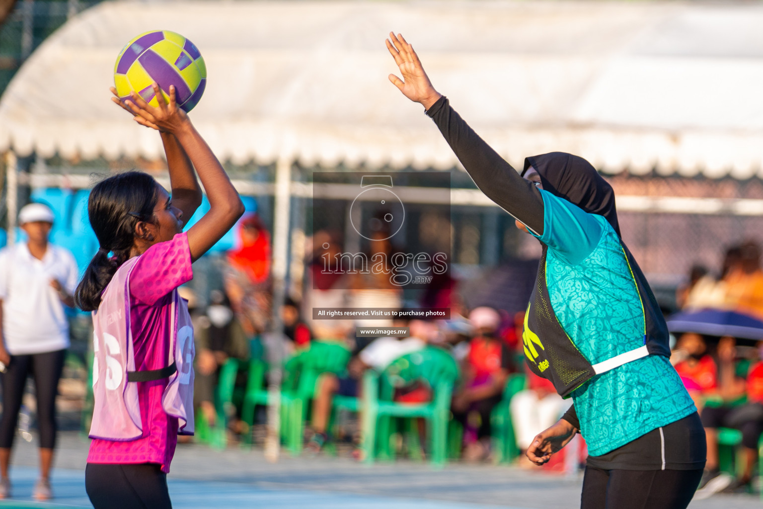 Day 3 of Junior Netball Championship 2022 on 5 March 2022 held in Male', Maldives. Photos by Nausham Waheed & Hassan Simah.