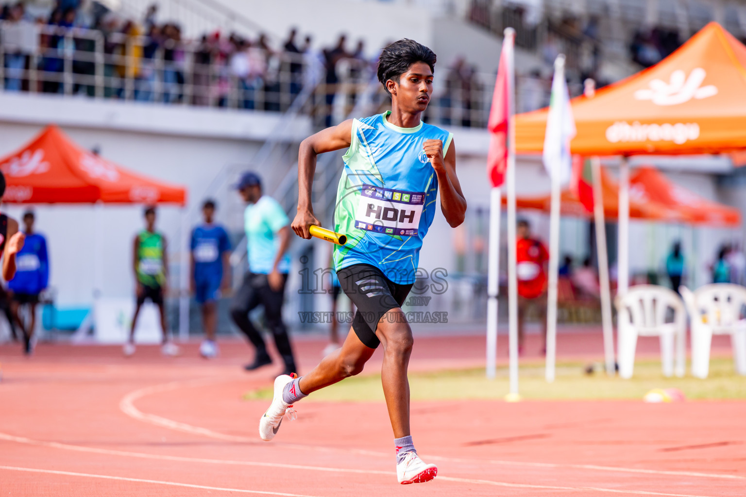 Day 5 of MWSC Interschool Athletics Championships 2024 held in Hulhumale Running Track, Hulhumale, Maldives on Wednesday, 13th November 2024. Photos by: Nausham Waheed / Images.mv