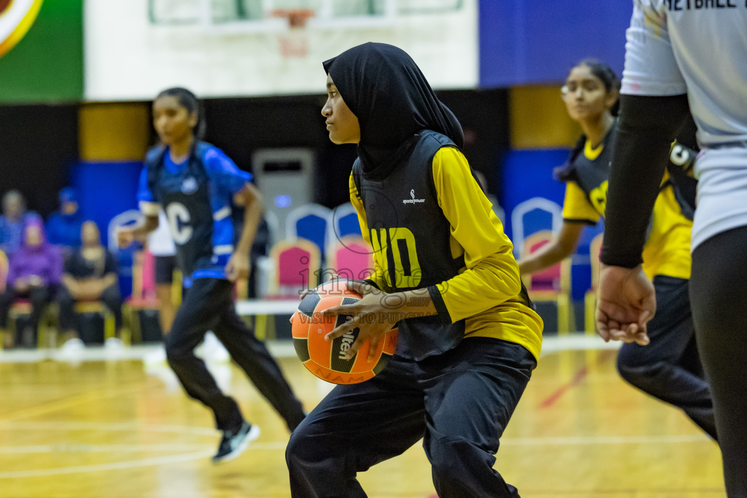 Day 12 of 25th Inter-School Netball Tournament was held in Social Center at Male', Maldives on Thursday, 22nd August 2024.