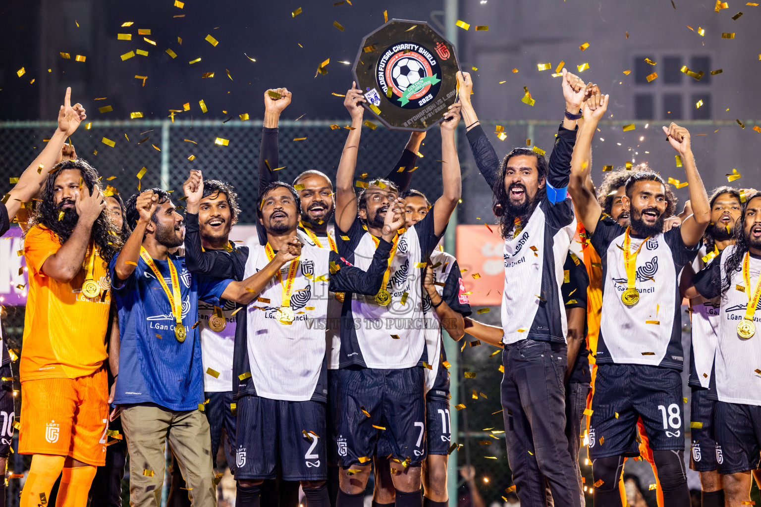 Opening of Golden Futsal Challenge 2025 with Charity Shield Match between L.Gan vs B.Eydhafushi was held on Saturday, 4th January 2025, in Hulhumale', Maldives Photos: Nausham Waheed , Ismail Thoriq / images.mv