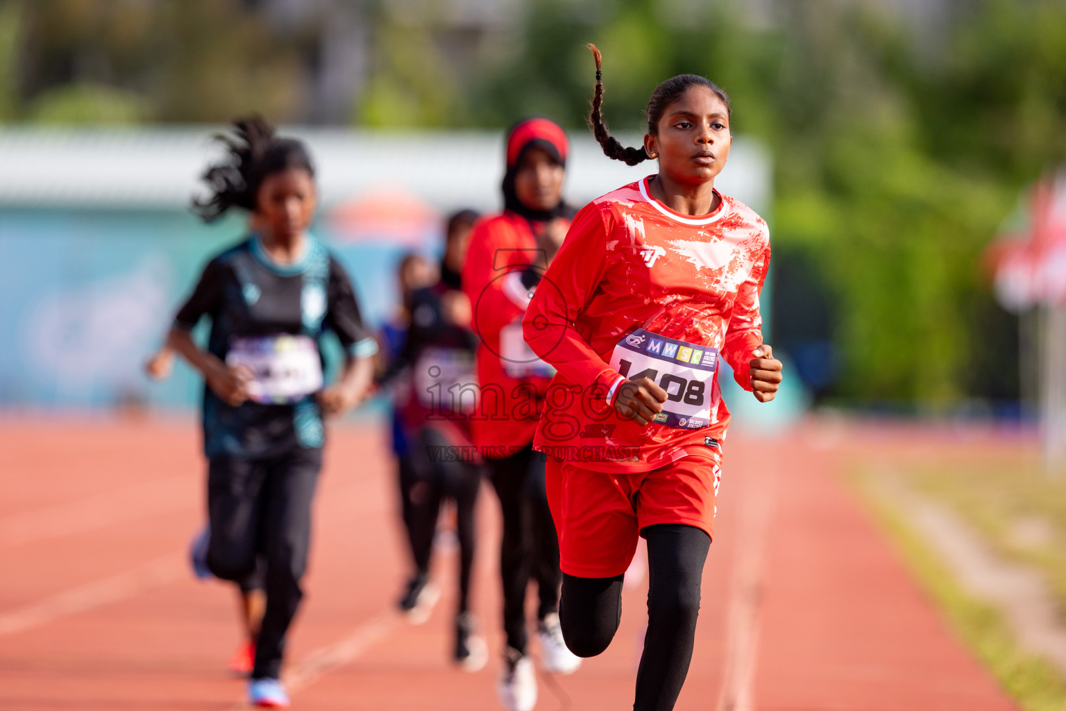 Day 3 of MWSC Interschool Athletics Championships 2024 held in Hulhumale Running Track, Hulhumale, Maldives on Monday, 11th November 2024. 
Photos by: Hassan Simah / Images.mv