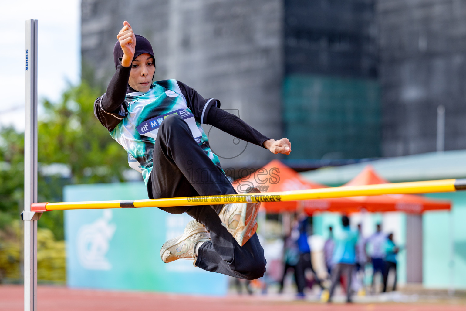 Day 2 of MWSC Interschool Athletics Championships 2024 held in Hulhumale Running Track, Hulhumale, Maldives on Sunday, 10th November 2024. 
Photos by: Hassan Simah / Images.mv