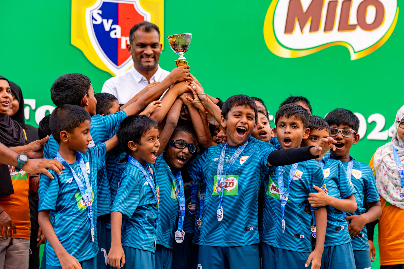 Day 2 of MILO Kids Football Fiesta was held at National Stadium in Male', Maldives on Saturday, 24th February 2024.