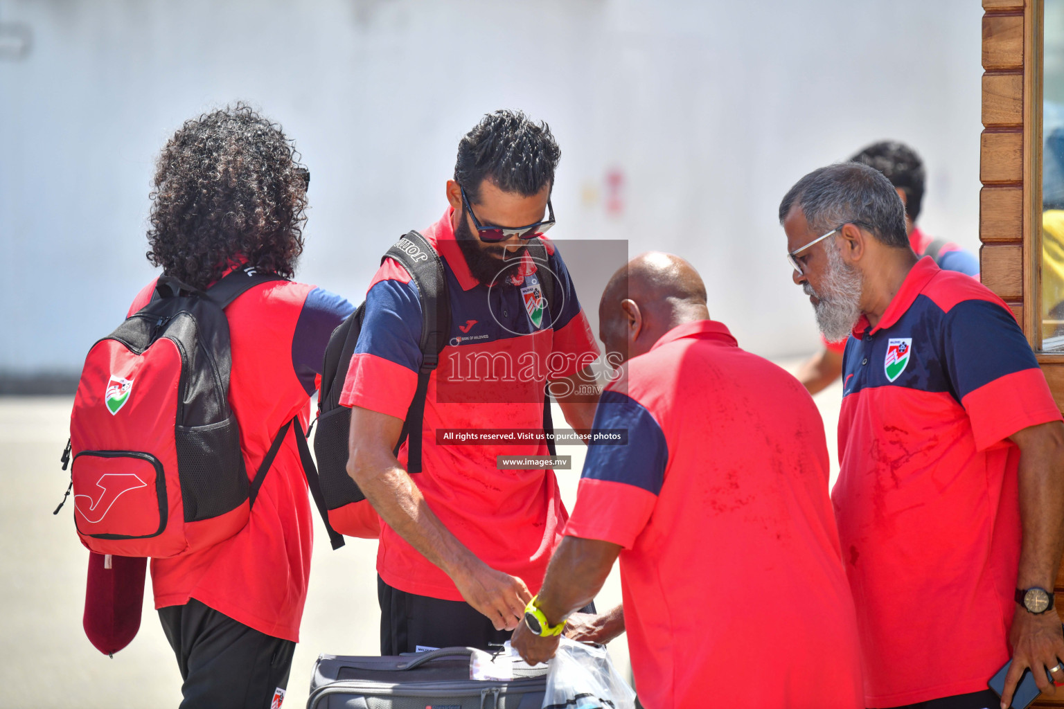 The Senior Men's National Team depart to Japan Training Camp from Maafannu Bus Terminal, Male', Maldives on 5th June 2023 Photos: Nausham Waheed/ Images.mv