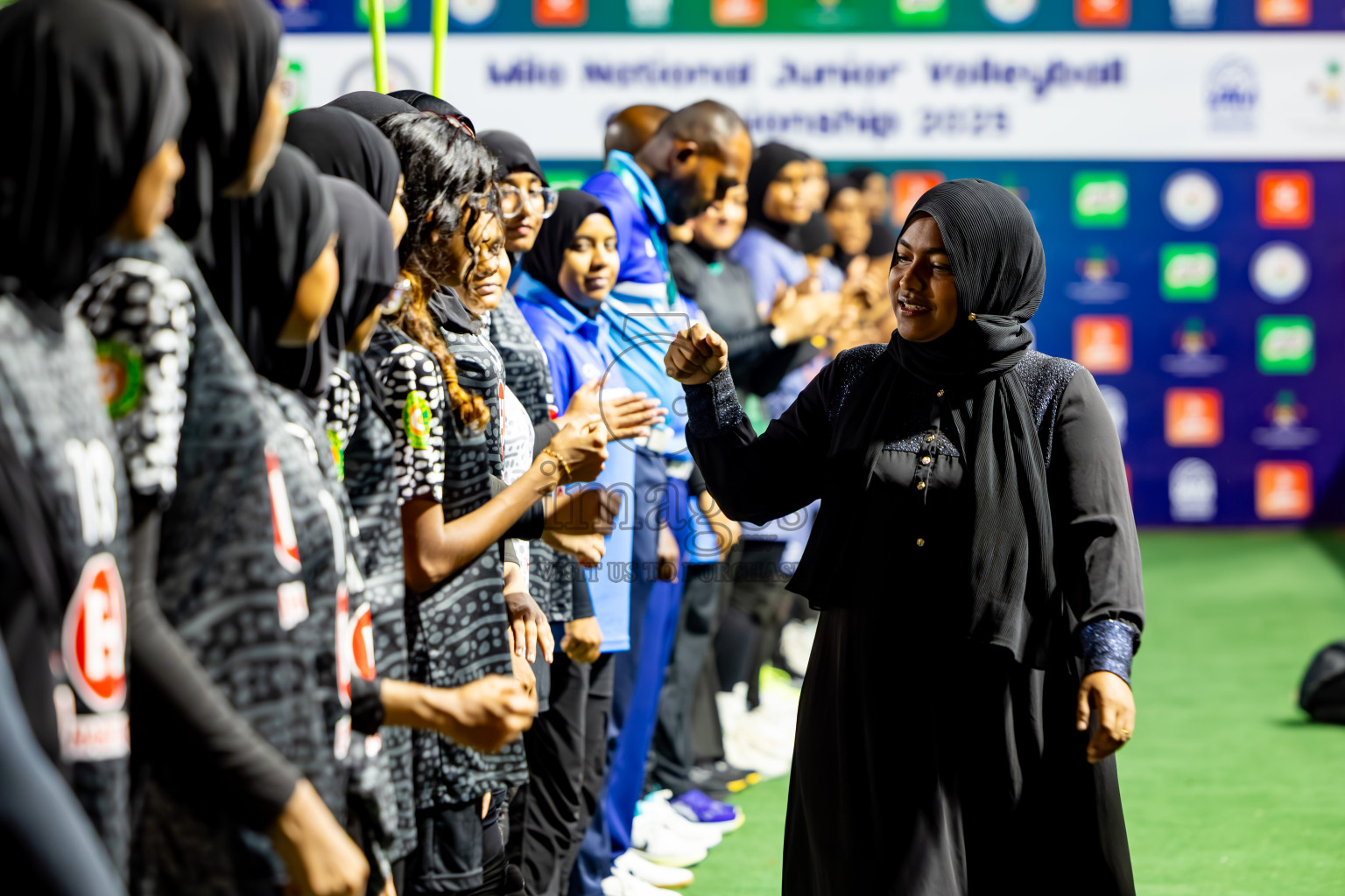 Goodies Sports Club vs Club Volleyball in Milo National Junior Volleyball Championship 2025 Day 4 was held on Tuesday, 25th November 2025 at Ekuveni Turf Court Male', Maldives. Photos: Nausham Waheed / images.mv