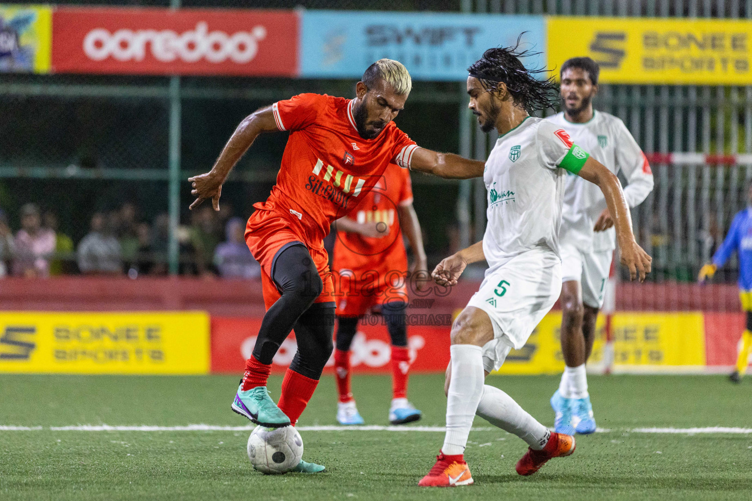 HA Filladhoo vs HA Muraidhoo in Day 9 of Golden Futsal Challenge 2024 was held on Tuesday, 23rd January 2024, in Hulhumale', Maldives Photos: Nausham Waheed / images.mv