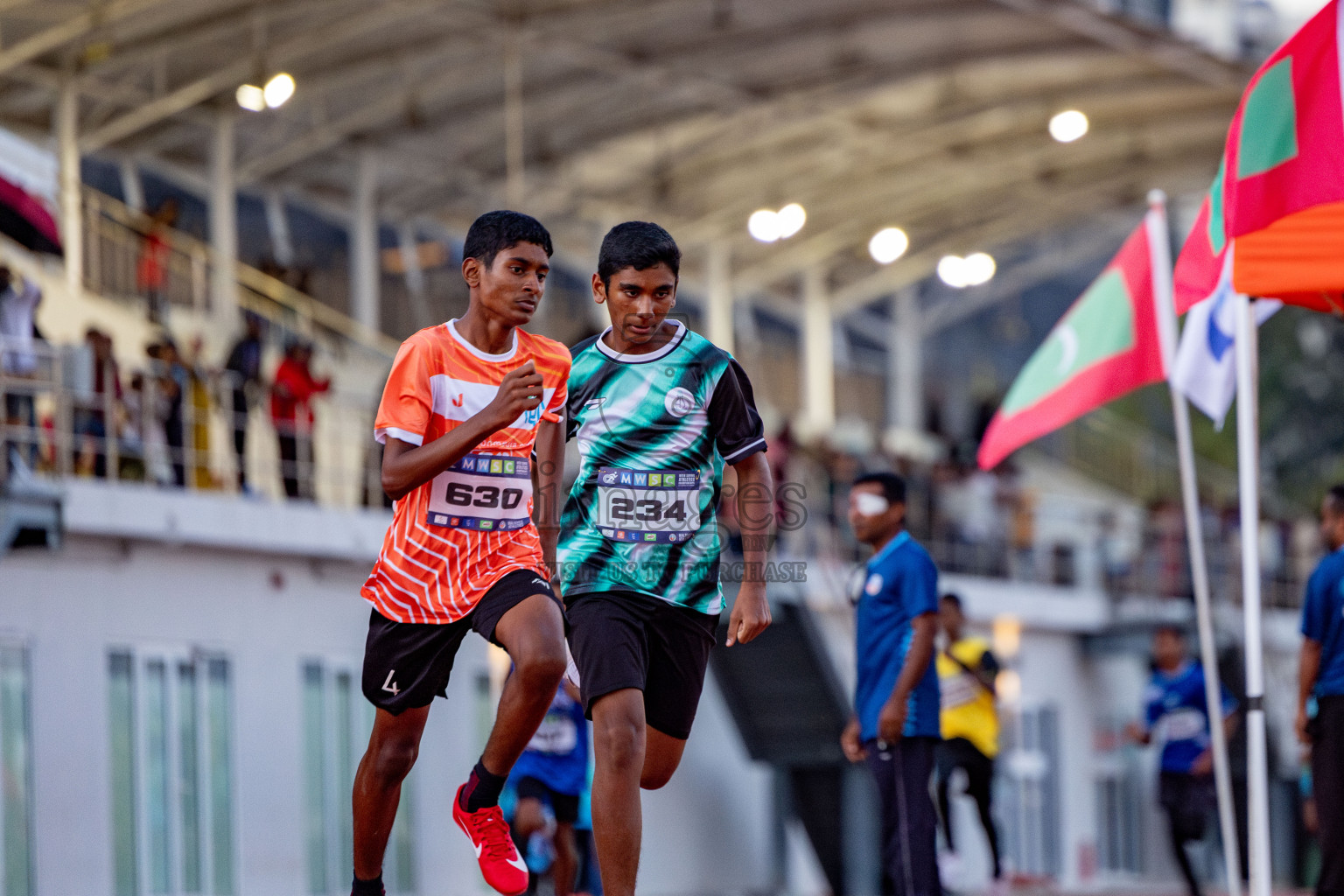 Day 1 of MWSC Interschool Athletics Championships 2024 held in Hulhumale Running Track, Hulhumale, Maldives on Saturday, 9th November 2024. 
Photos by: Hassan Simah / Images.mv