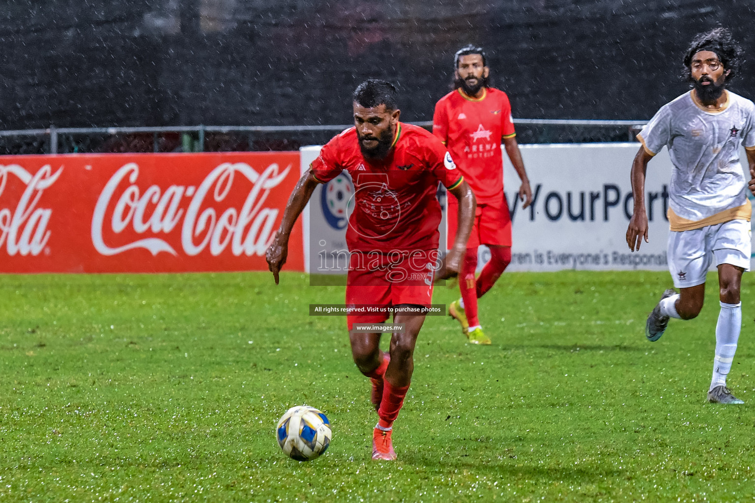 Da Grande vs Club Teenage in Dhivehi Premier League Qualification 22 on 24th Aug 2022, held in National Football Stadium, Male', Maldives Photos: Nausham Waheed / Images.mv