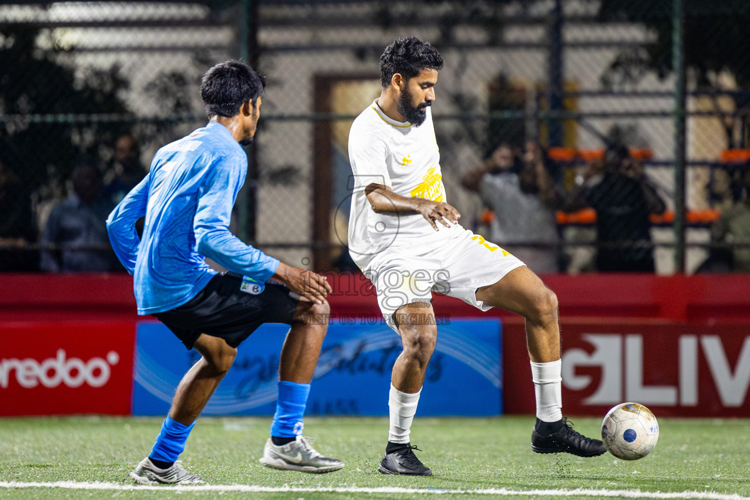 HDh Hanimaadhoo vs HDh Finey in Day 17 of Golden Futsal Challenge 2025 was held on Tuesday, 21st January 2025, in Hulhumale', Maldives. Photos: Nausham Waheed / images.mv
