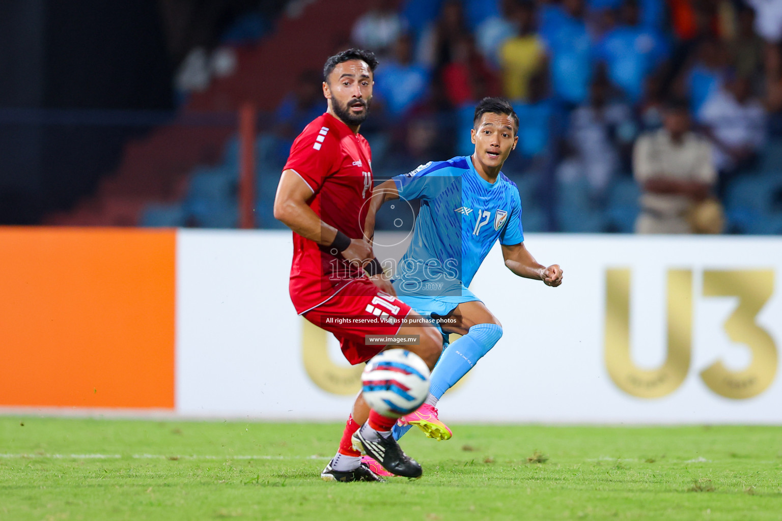 Lebanon vs India in the Semi-final of SAFF Championship 2023 held in Sree Kanteerava Stadium, Bengaluru, India, on Saturday, 1st July 2023. Photos: Nausham Waheed, Hassan Simah / images.mv