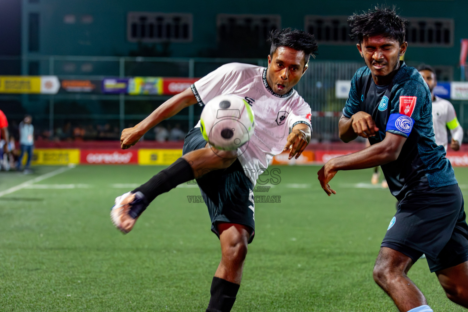 R. Dhuvaafaru VS Sh. Feydhoo on Day 33 of Golden Futsal Challenge 2024, held on Sunday, 18th February 2024, in Hulhumale', Maldives Photos: Hassan Simah / images.mv