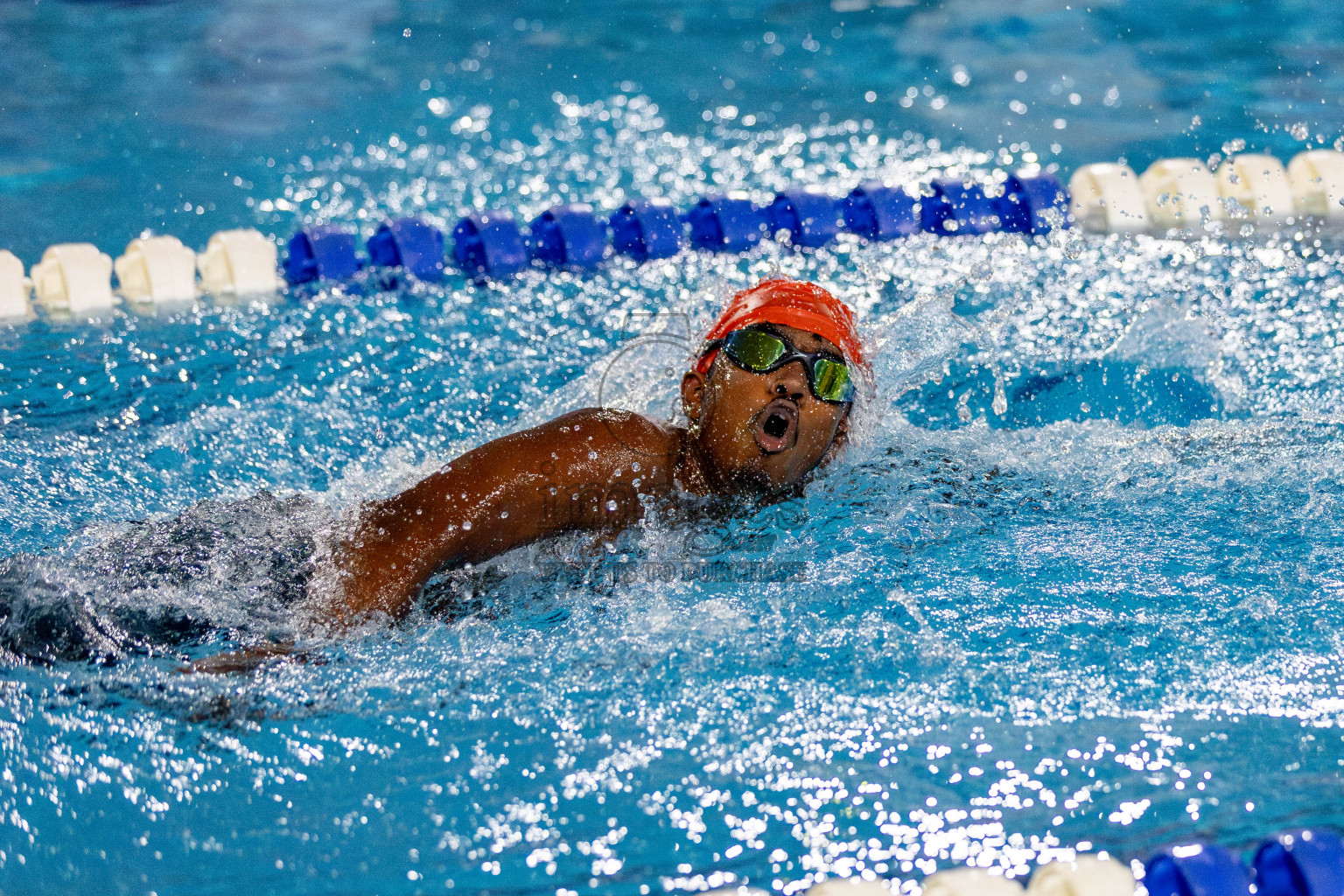 Day 2 of National Swimming Competition 2024 held in Hulhumale', Maldives on Saturday, 14th December 2024. Photos: Hassan Simah / images.mv