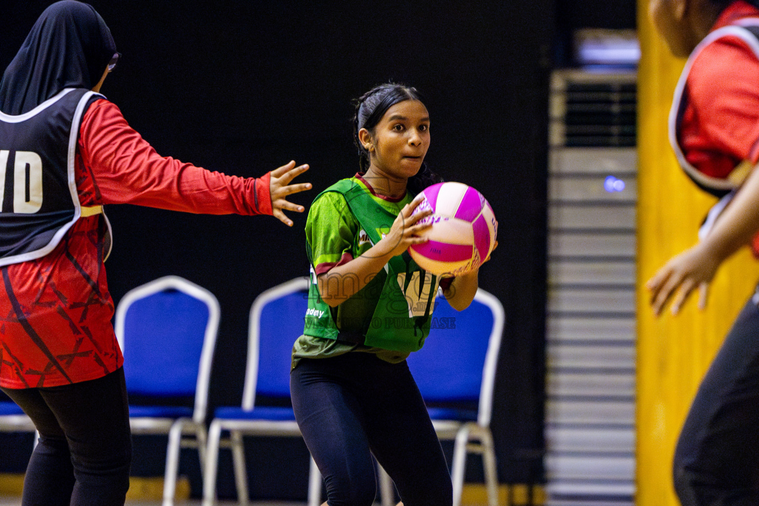 AIS Netball Academy vs Fiontti Sports Academy in Day 2 of 3rd Junior Championship - Netball association of Maldives, held at Social Center on Monday 20th January 2025 . Photos by Nausham Waheed